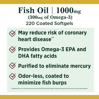 Foto 3 | Suplemento Omega 3 Nature's Bounty 1000 Mg 220 Cápsulas - Venta Internacional