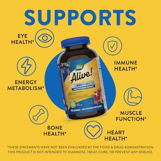 Foto 4 | Multivitamínico Nature's Way Alive! Gominolas Para Hombre De Más De 50 Años 150 Unidades - Venta Internacional