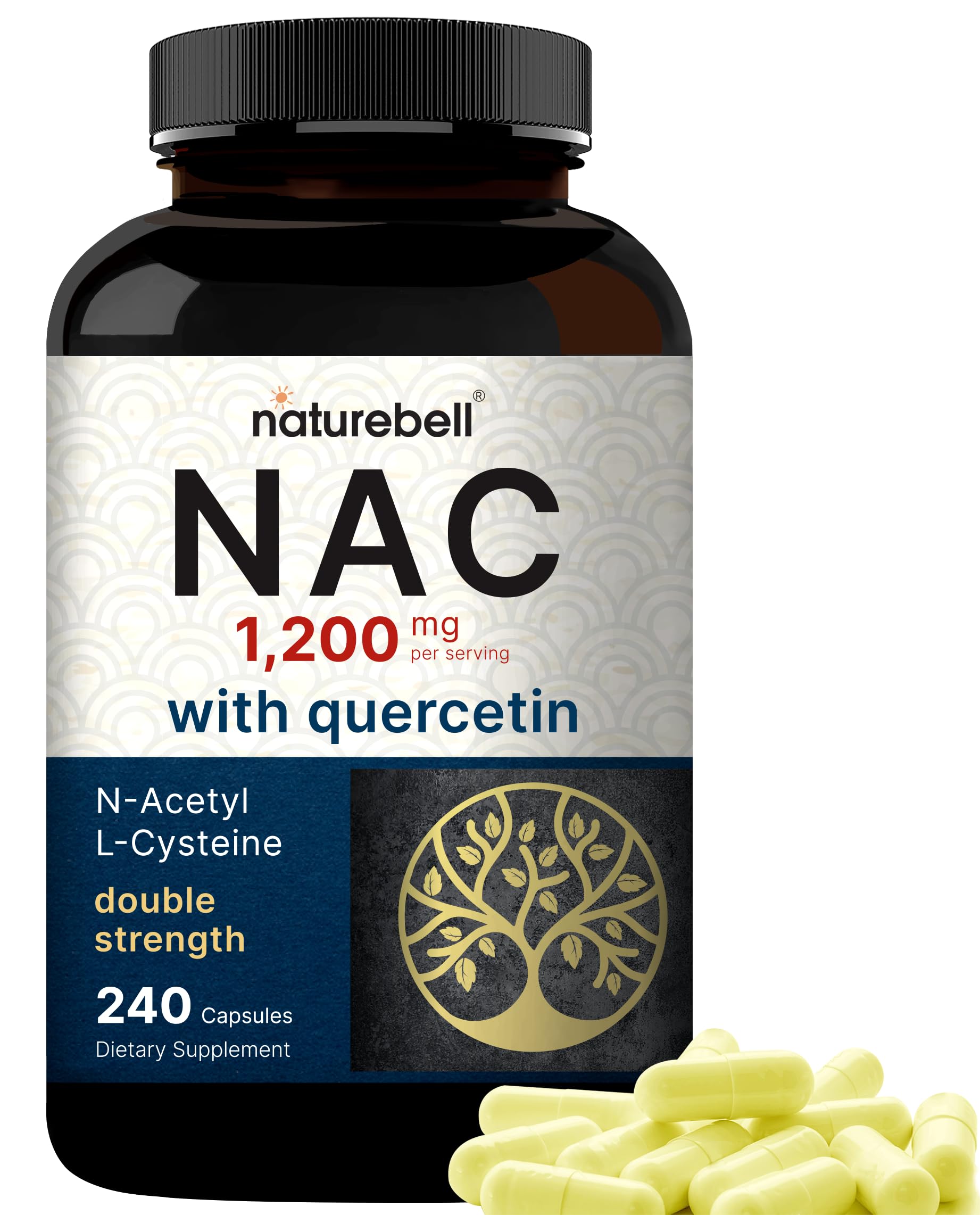 Foto 2 pulgar | Suplemento NatureBell Nac 1200 mg con Quercetina 240 Cápsulas - Venta Internacional