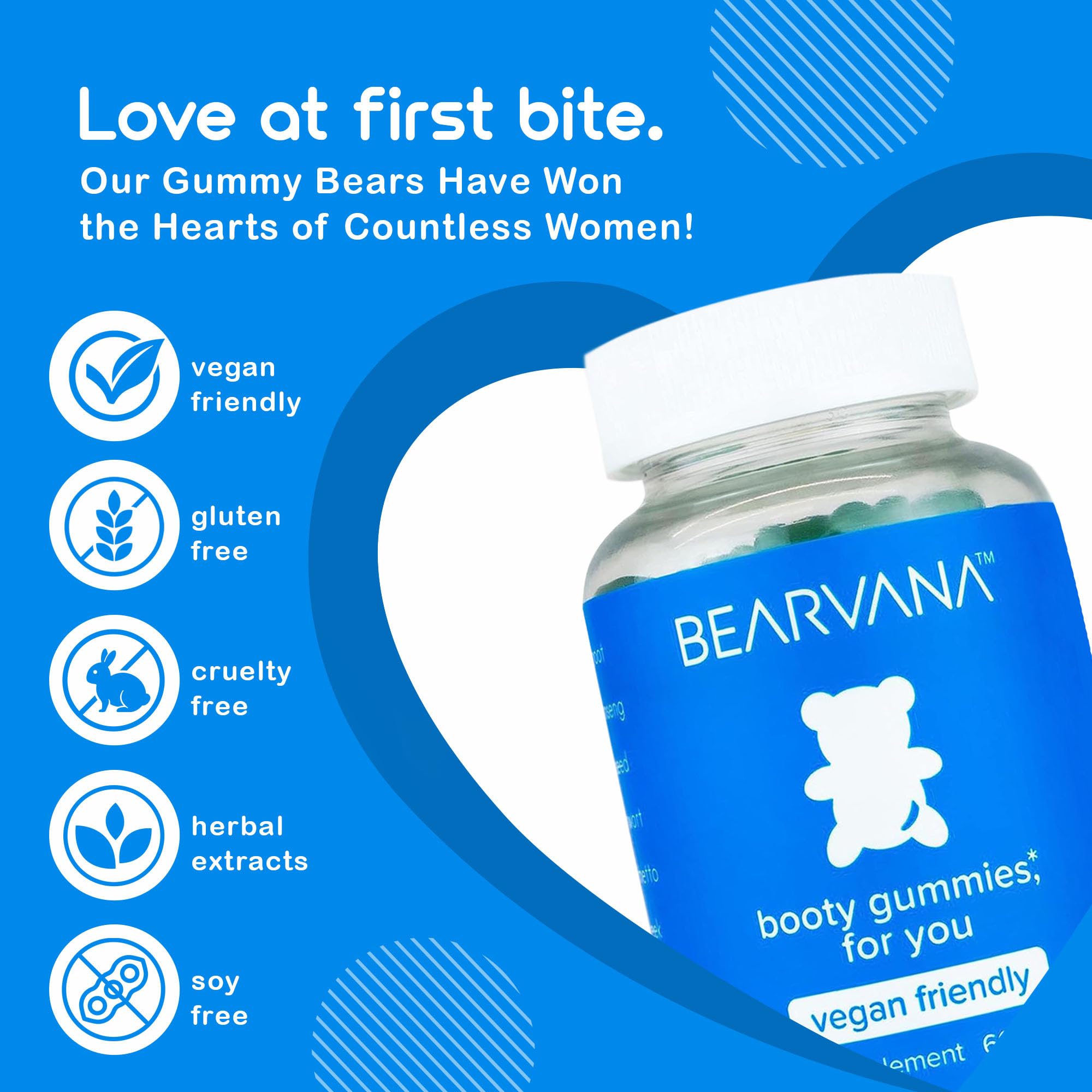 Foto 5 | Gomitas Bearvana Bum Support 60 Unidades para Mujer - Venta Internacional
