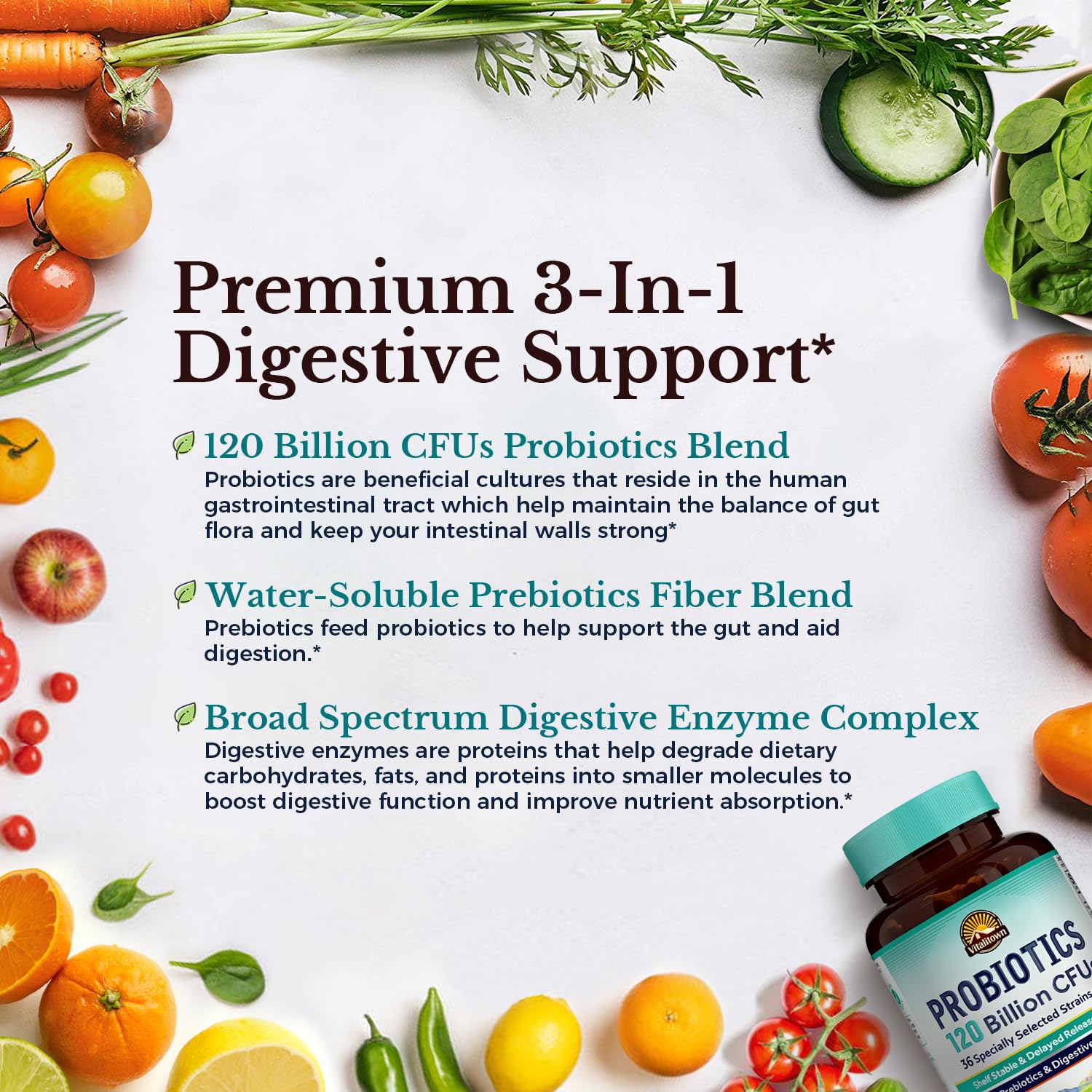 Foto 4 pulgar | Probiotics Vitalitown 120 Mil Millones De Ufc 36 Cepas 30 Cápsulas - Venta Internacional