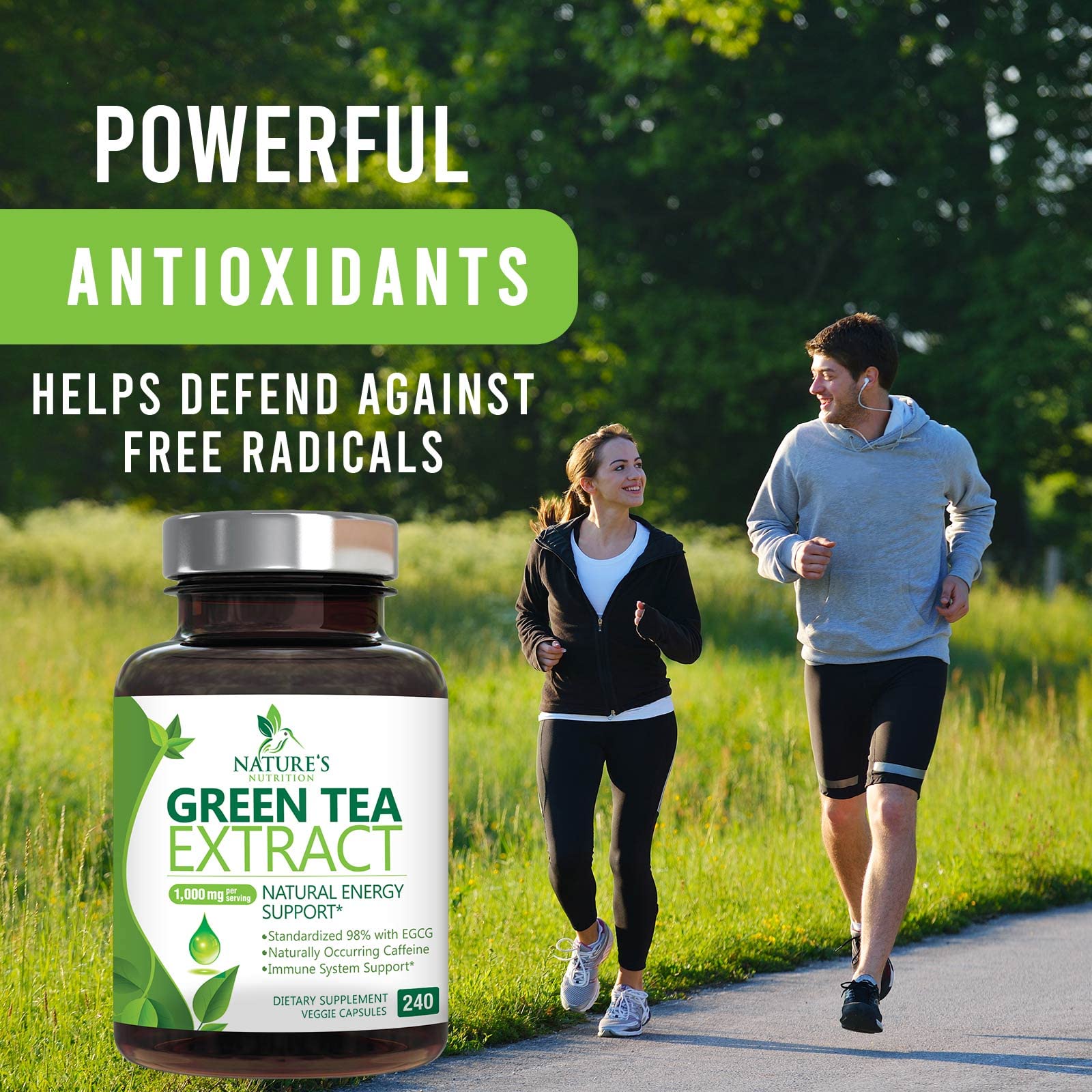 Foto 7 pulgar | Suplemento de Extracto de Té Verde Nature's Nutrition 1000 mg - Venta Internacional