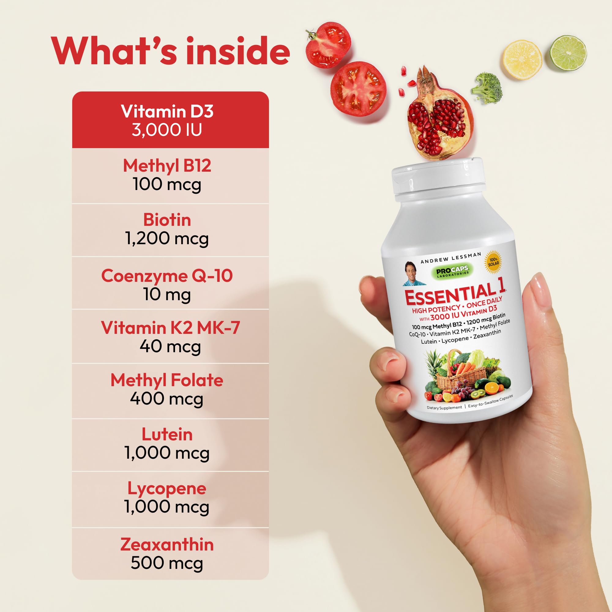 Foto 4 pulgar | Multivitamínico Andrew Lessman Essential-1 3000 Ui De Vitamina D3 - Venta Internacional
