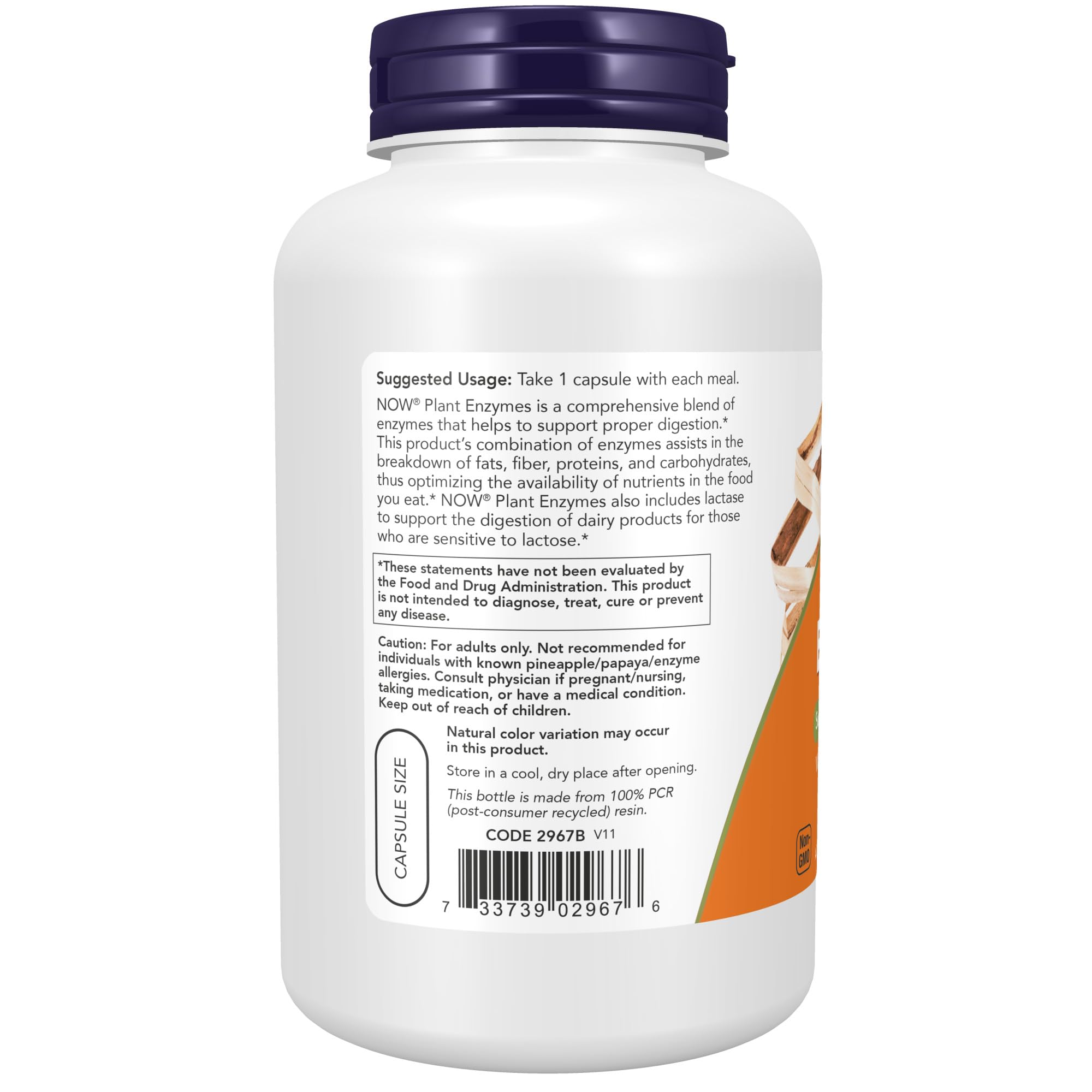 Foto 4 pulgar | Suplementos Now Plant Enzymes 240 Cápsulas Vegetales - Venta Internacional