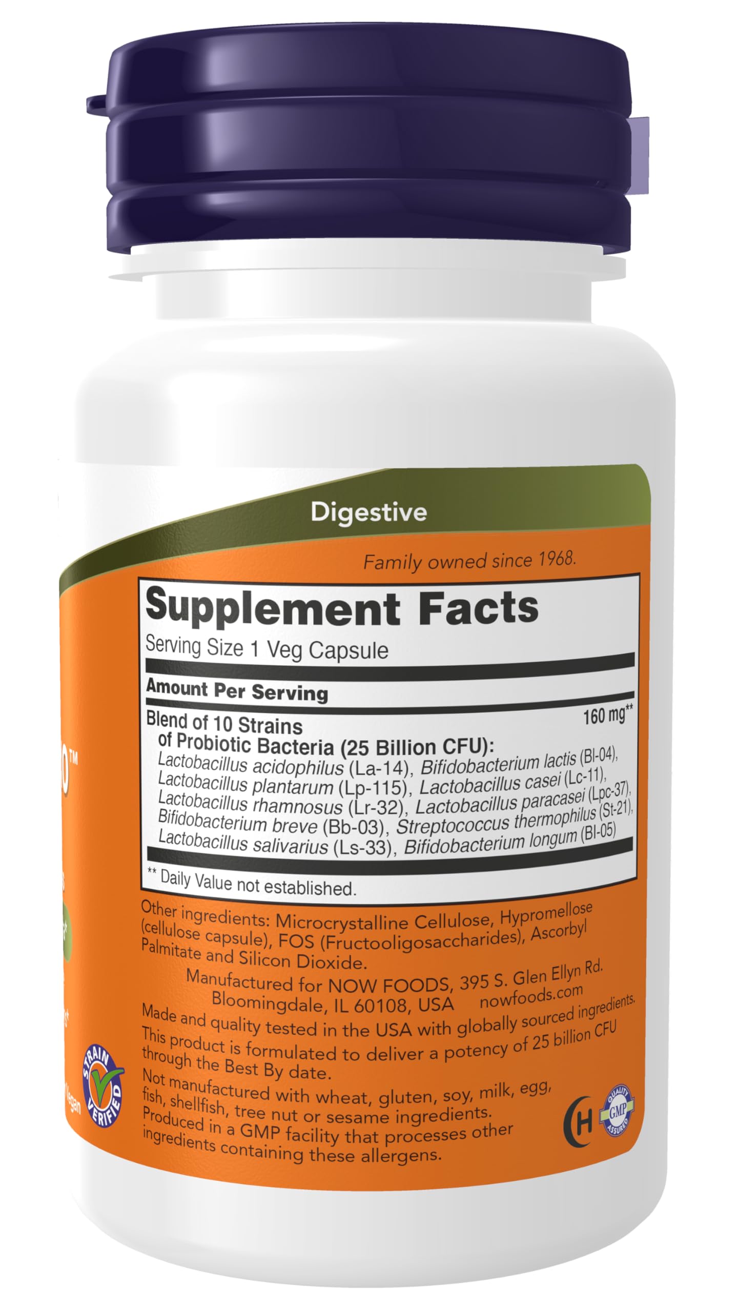 Foto 3 pulgar | Suplemento Now Probiotic-10™ 25 Mil Millones de Cápsulas Vegetarianas - Venta Internacional