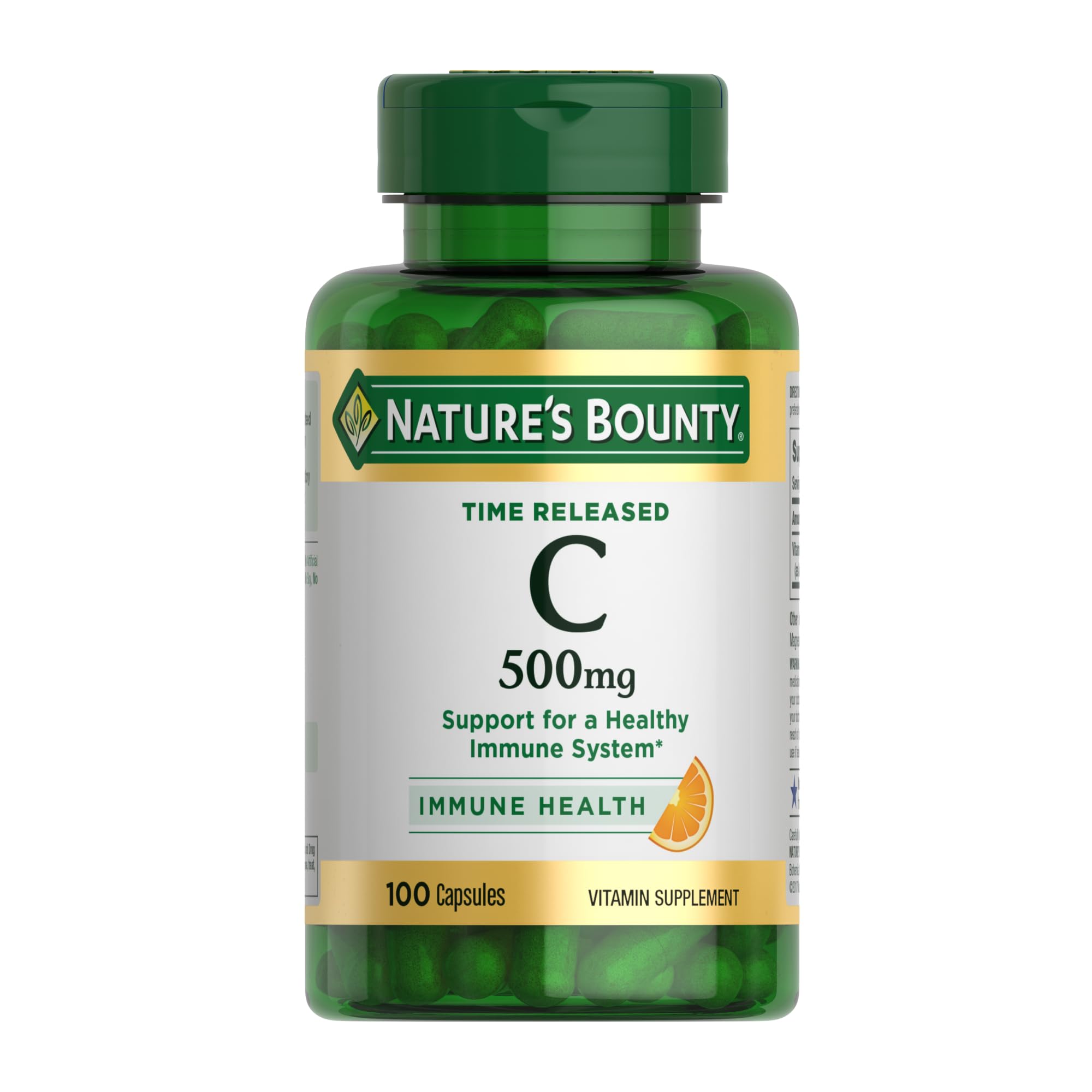 Suplemento de Vitamina C Nature's Bounty 500 Mg 100 Cápsulas - Venta Internacional
