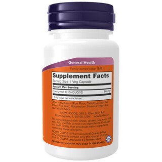 Foto 2 | Suplemento Now Coq10 60 mg 60 Cápsulas - Venta Internacional