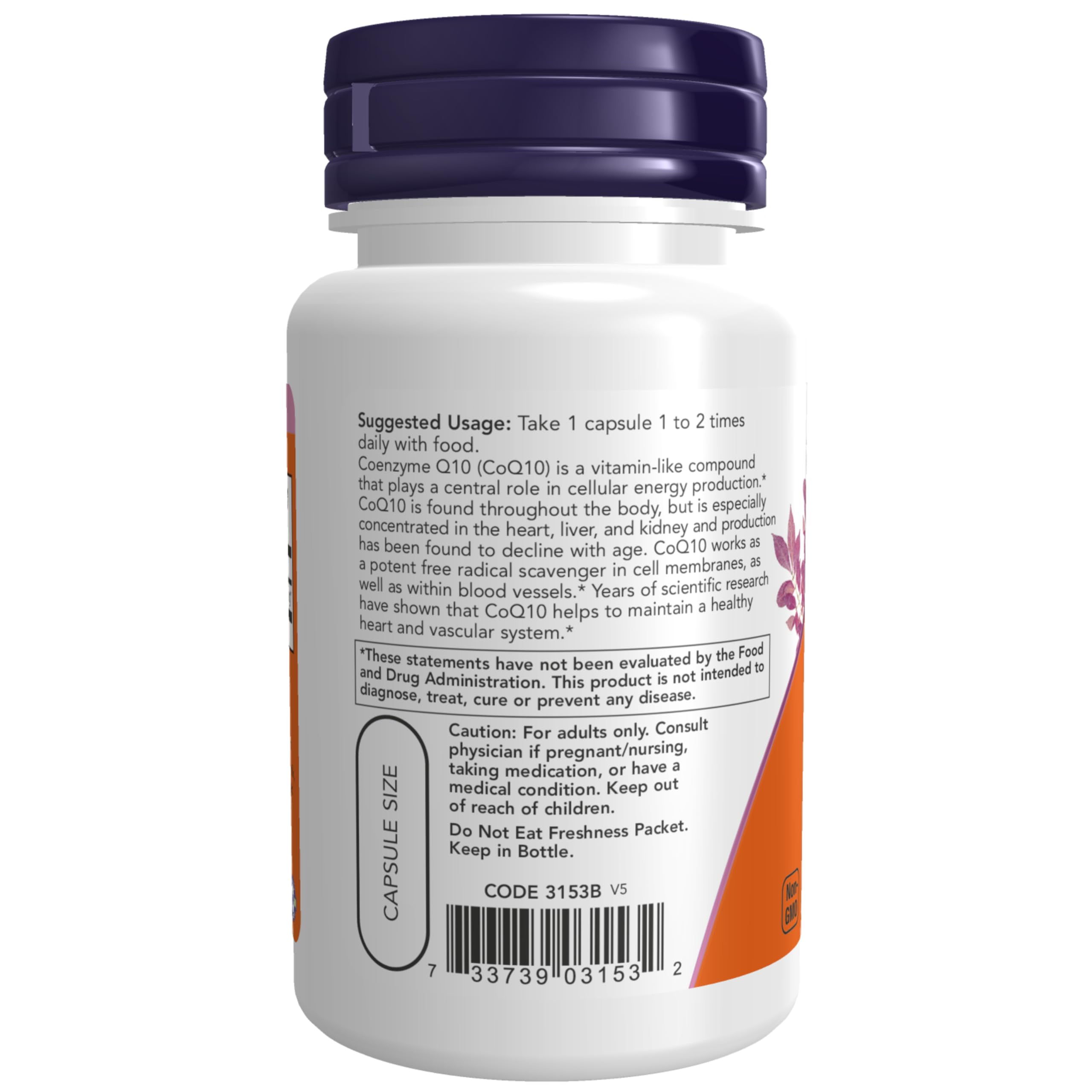 Foto 4 pulgar | Suplemento Now Coq10 60 mg 60 Cápsulas - Venta Internacional