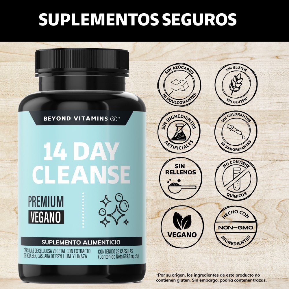Foto 3 pulgar | Suplemento Alimenticio Beyond Vitamins 14 Day Cleanse Cascara Sagrada, Psyllium Husk, Hoja Sen & Probióticos 28 Cápsul