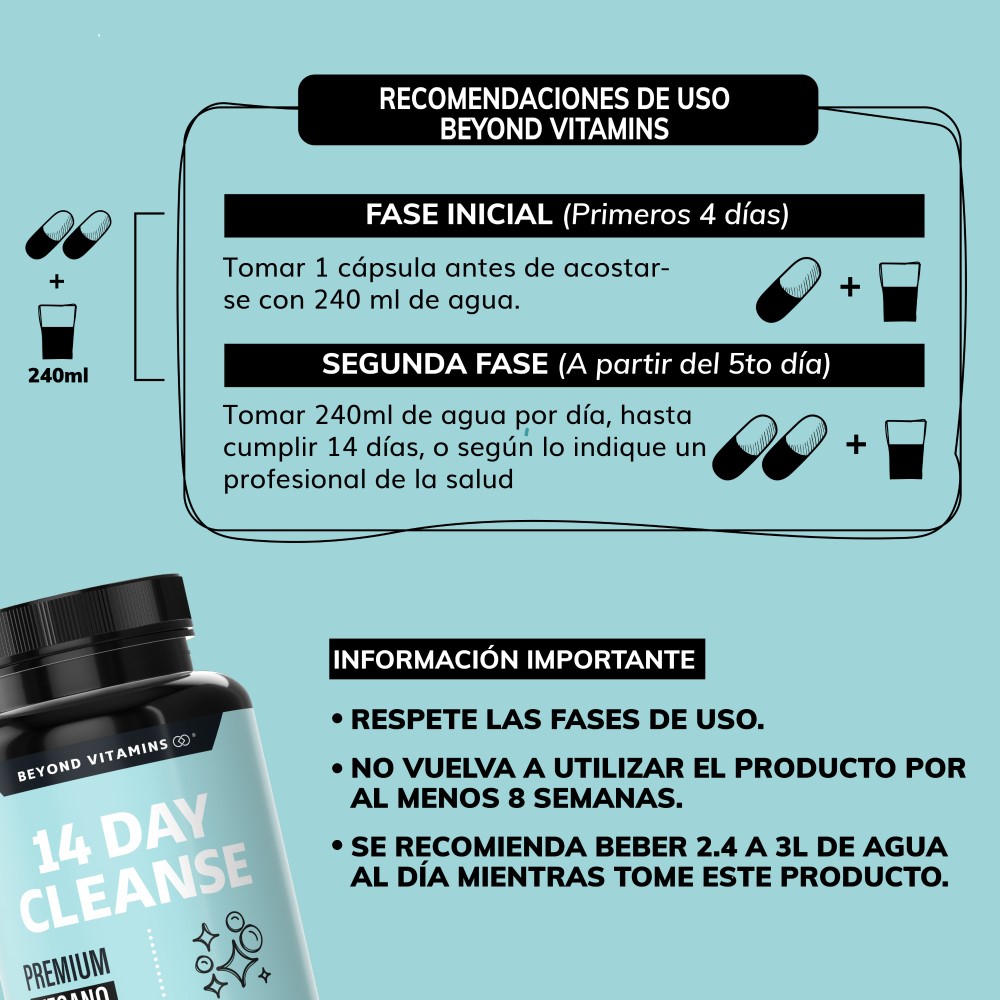 Foto 4 pulgar | Suplemento Alimenticio Beyond Vitamins 14 Day Cleanse Cascara Sagrada, Psyllium Husk, Hoja Sen & Probióticos 28 Cápsul