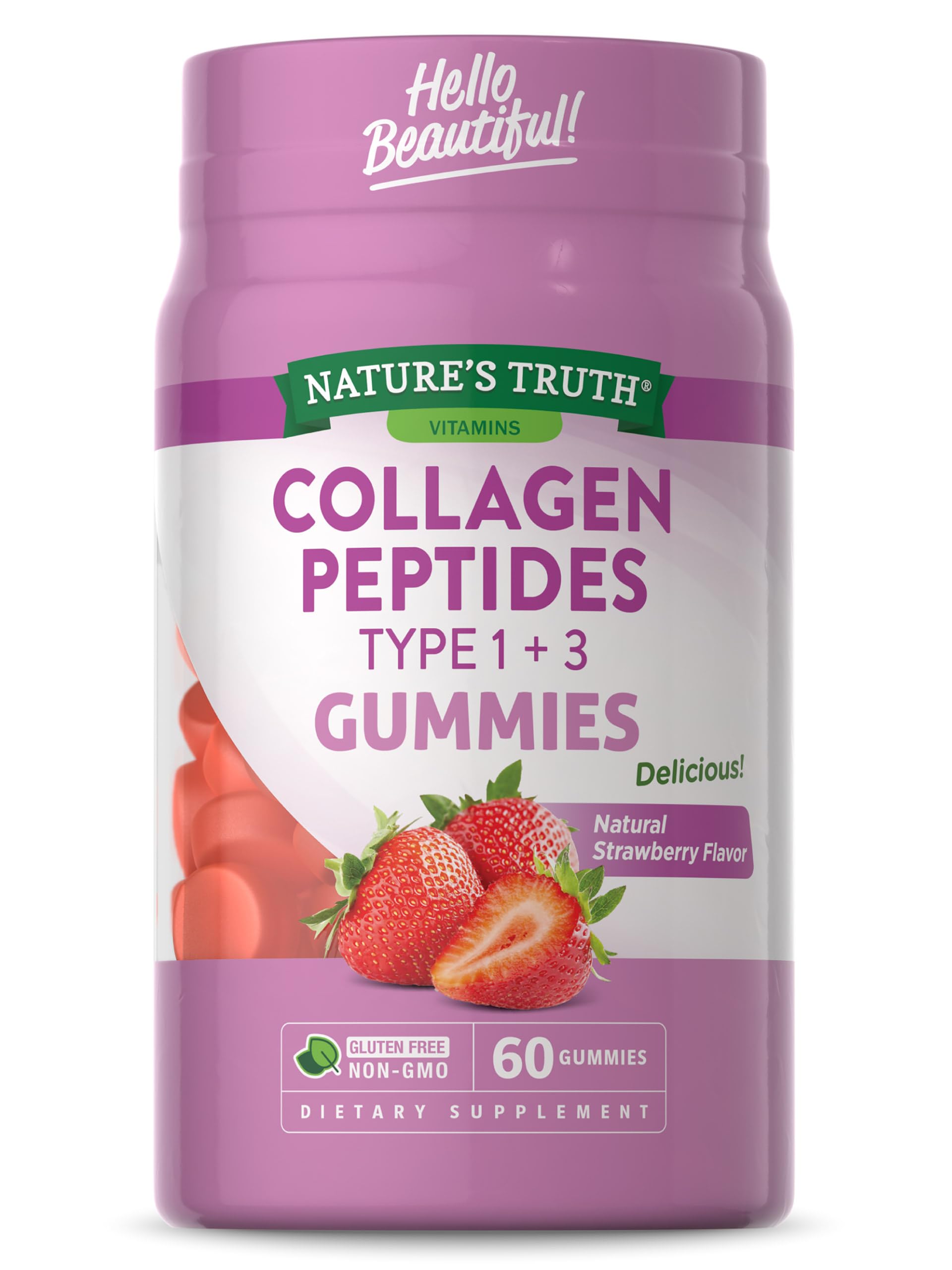 Foto 2 pulgar | Suplemento de Gomitas de Colágeno Tipo 1 y 3 Nature's Truth para Mujer 60 Gomitas - Venta Internacional