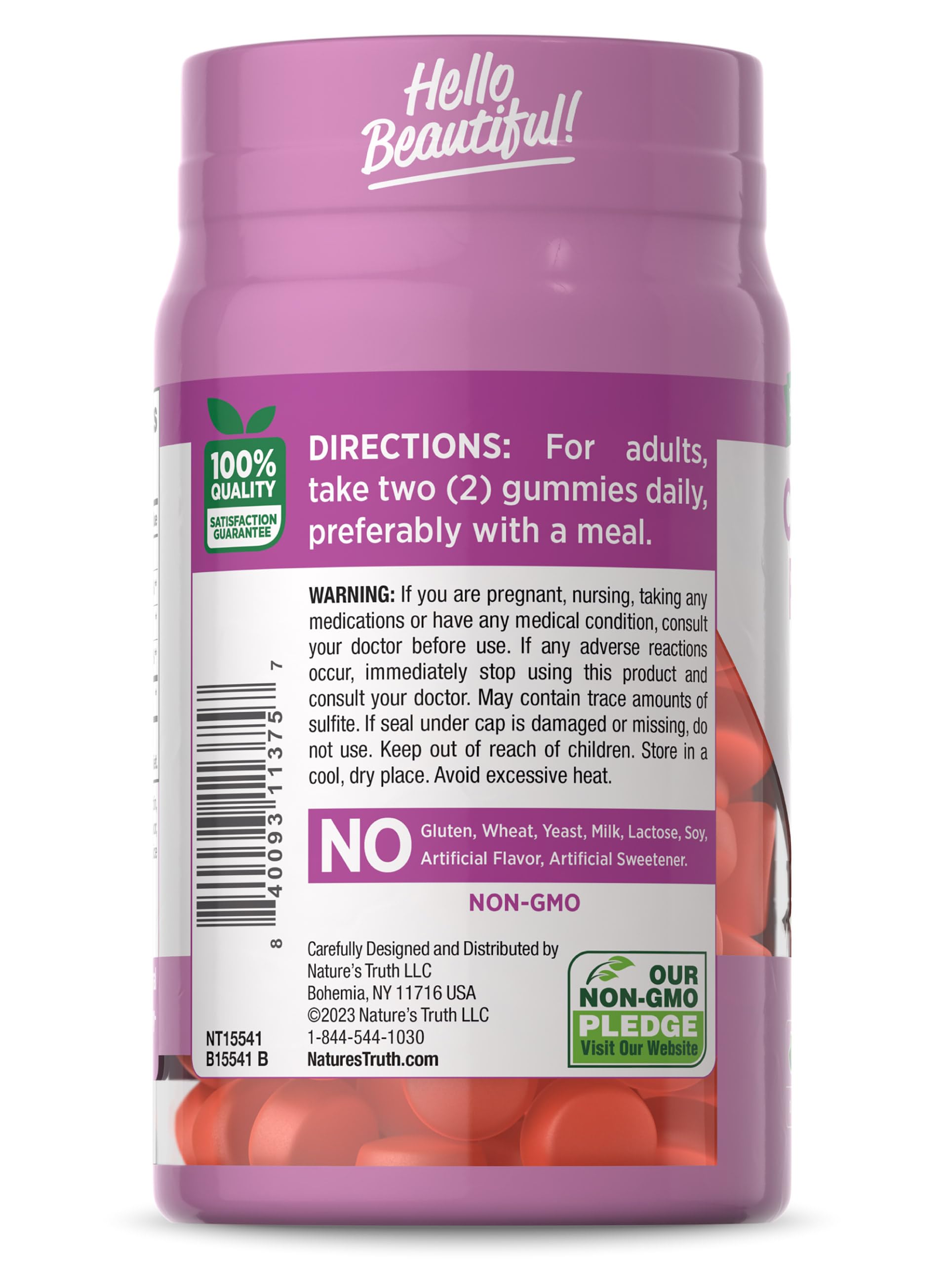 Foto 8 pulgar | Suplemento de Gomitas de Colágeno Tipo 1 y 3 Nature's Truth para Mujer 60 Gomitas - Venta Internacional