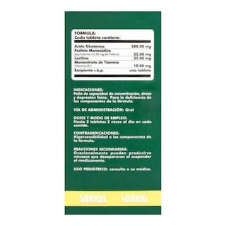 Foto 3 | Sukrol Multivitaminico Para Cerebro Y Nervios 100 Tabletas