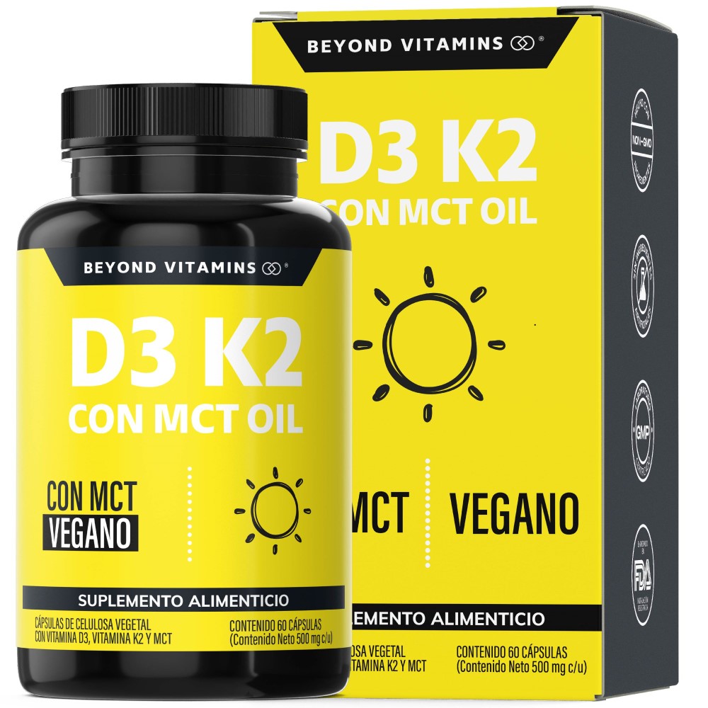 Foto 1 | Suplemento Alimenticio Vitamina D3, Vitamina K2 Y Mct Beyond Vitamins 60 Cápsulas
