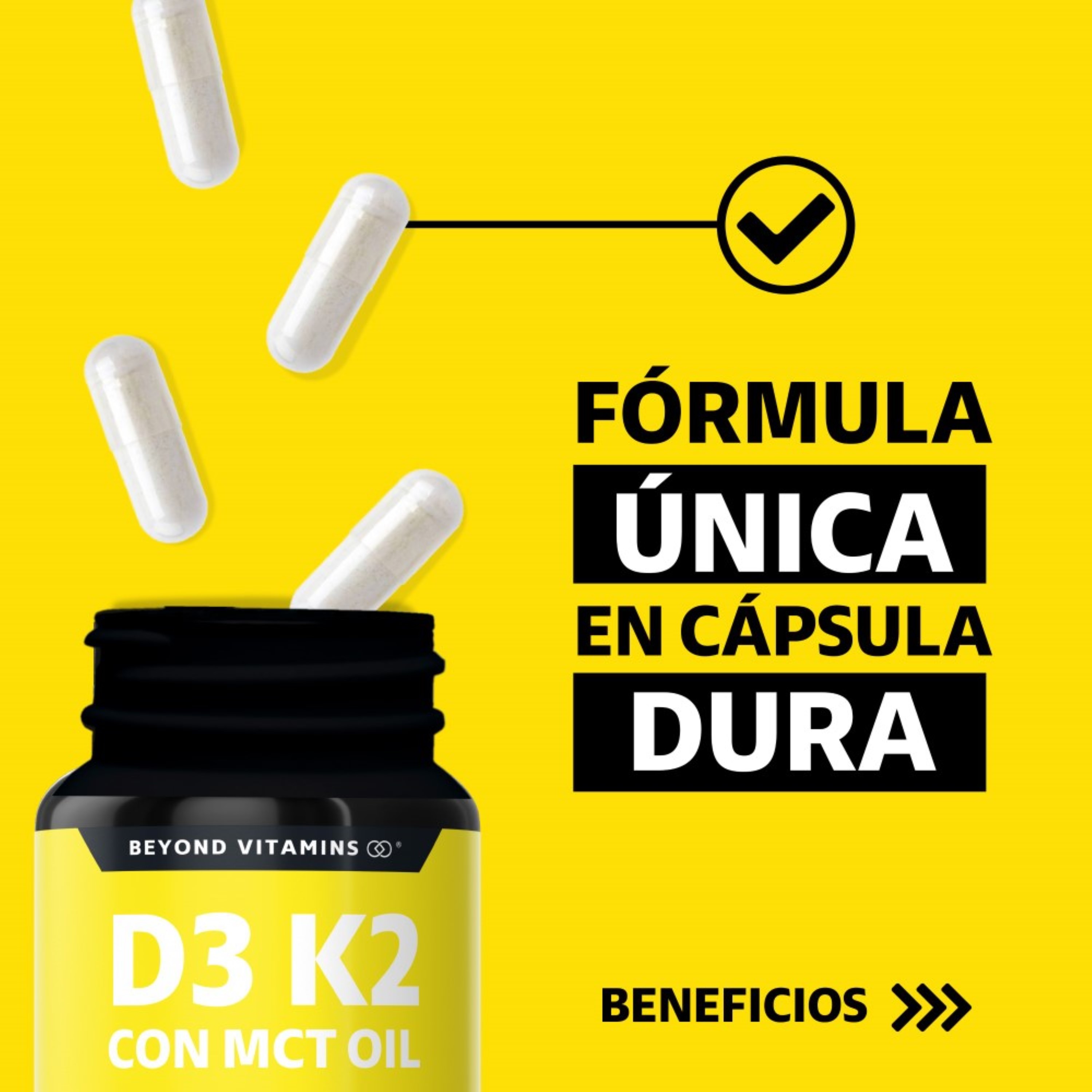 Foto 3 pulgar | Suplemento Alimenticio Vitamina D3, Vitamina K2 Y Mct Beyond Vitamins 60 Cápsulas