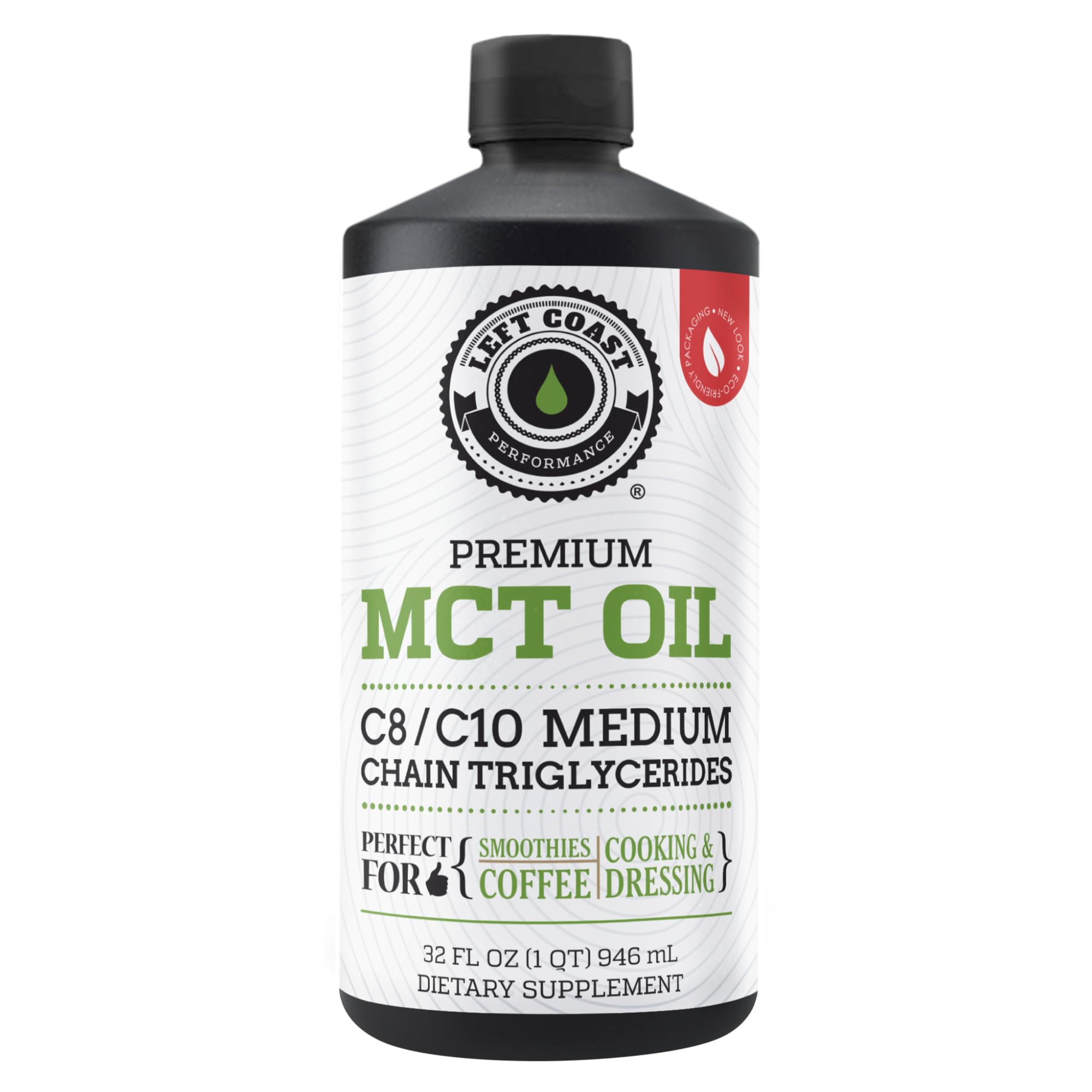 Foto 2 pulgar | Aceite MCT Left Coast Performance 100% Coco 960 ml - Venta Internacional