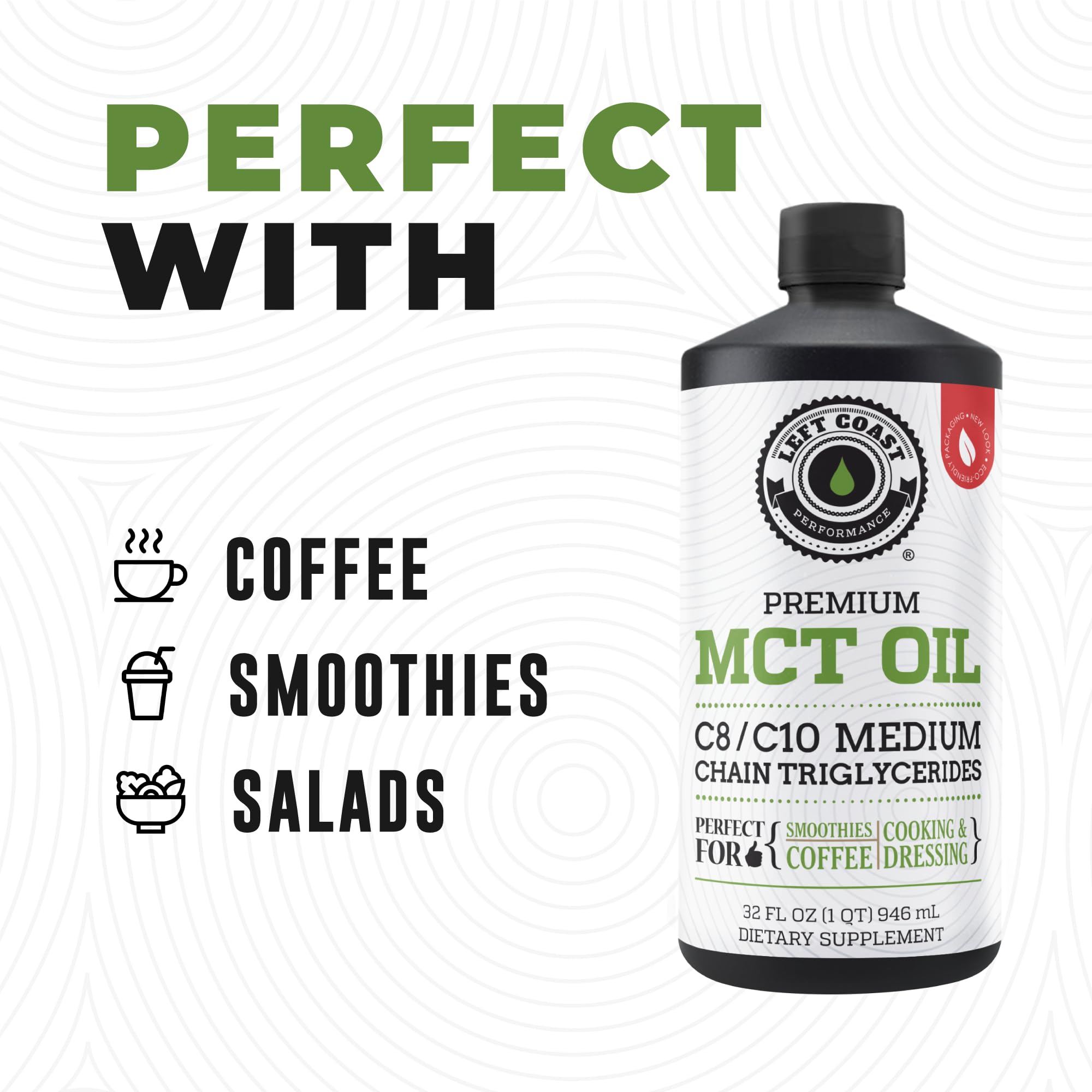 Foto 8 pulgar | Aceite MCT Left Coast Performance 100% Coco 960 ml - Venta Internacional