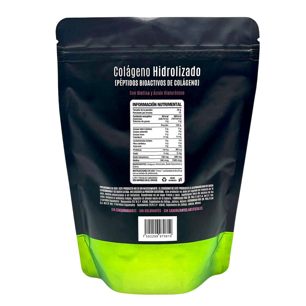 Foto 4 pulgar | Péptidos De Colágeno Hidrolizado Biotina Aha 300 Grs Snatural