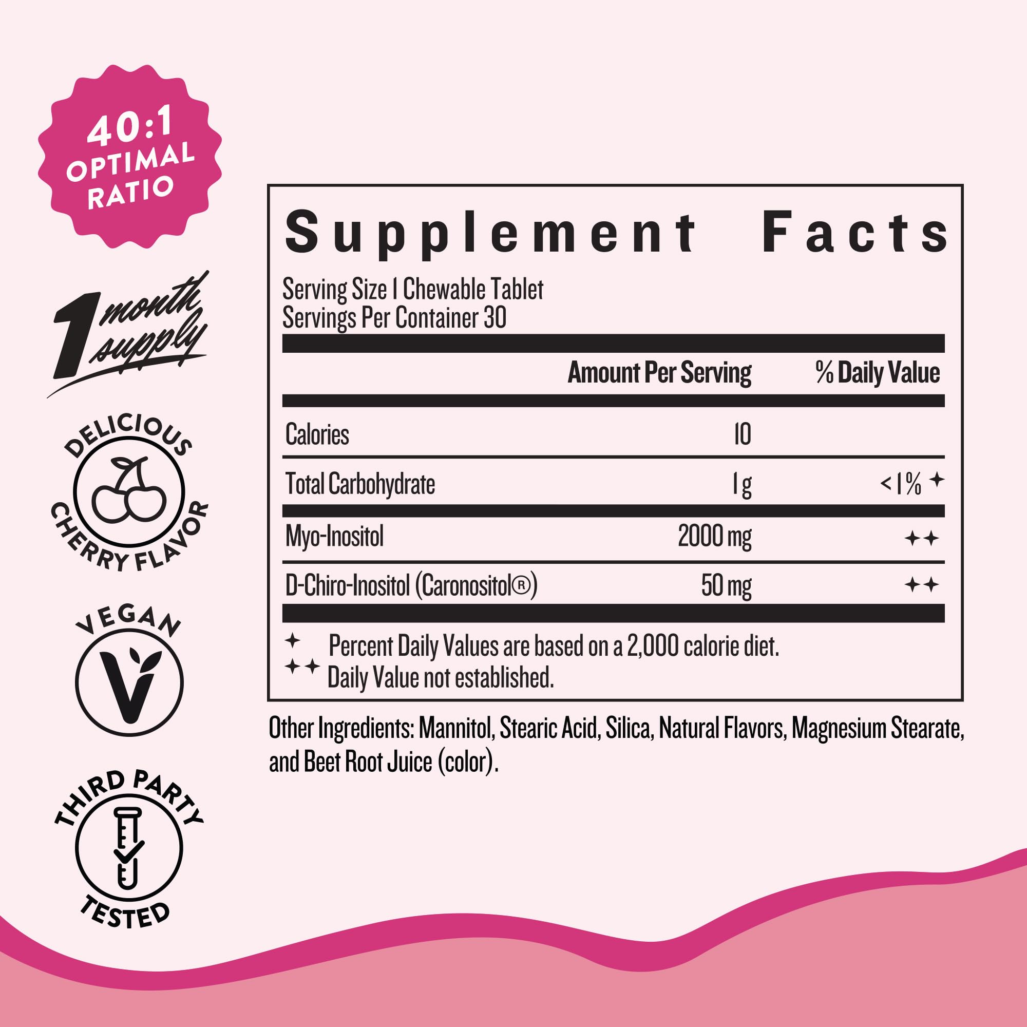 Foto 4 pulgar | Suplemento Legendairy Milk Pure Inositol Myo & D-chiro 30 Comprimidos - Venta Internacional