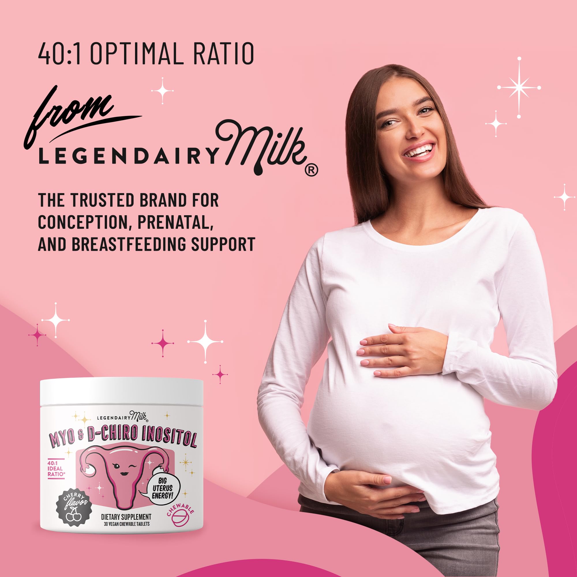 Foto 6 pulgar | Suplemento Legendairy Milk Pure Inositol Myo & D-chiro 30 Comprimidos - Venta Internacional