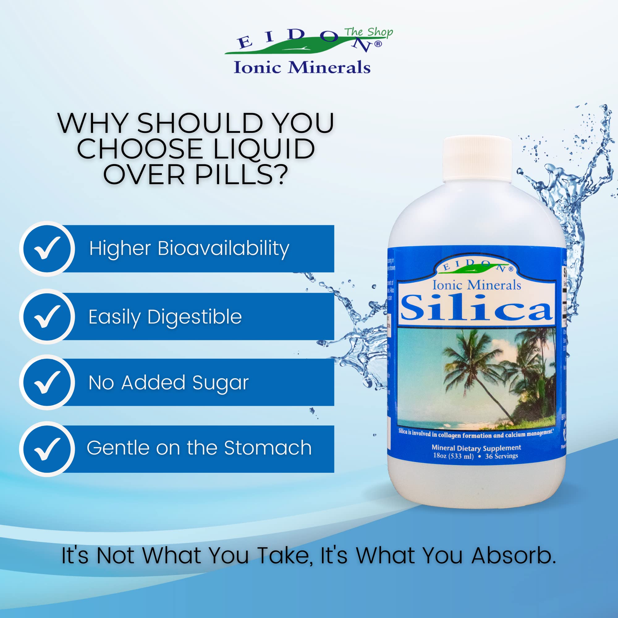 Foto 4 pulgar | Suplemento Eidon Ionic Minerals Liquid Silice 530 ml - Venta Internacional