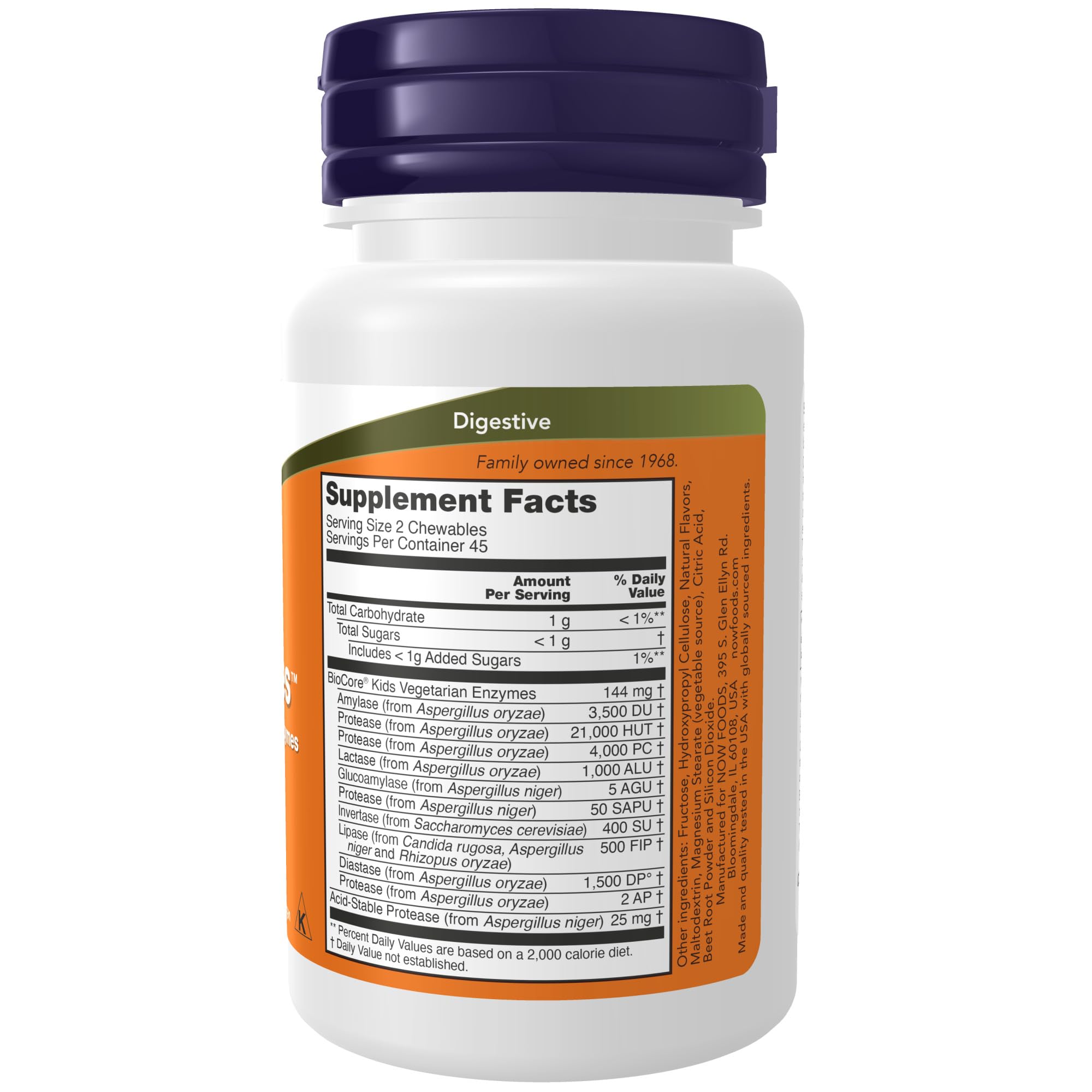 Foto 3 pulgar | Suplemento Digestivo Masticable ChewyZymes Broad Spectrum de NOW  90 comprimidos  - Venta Internacional