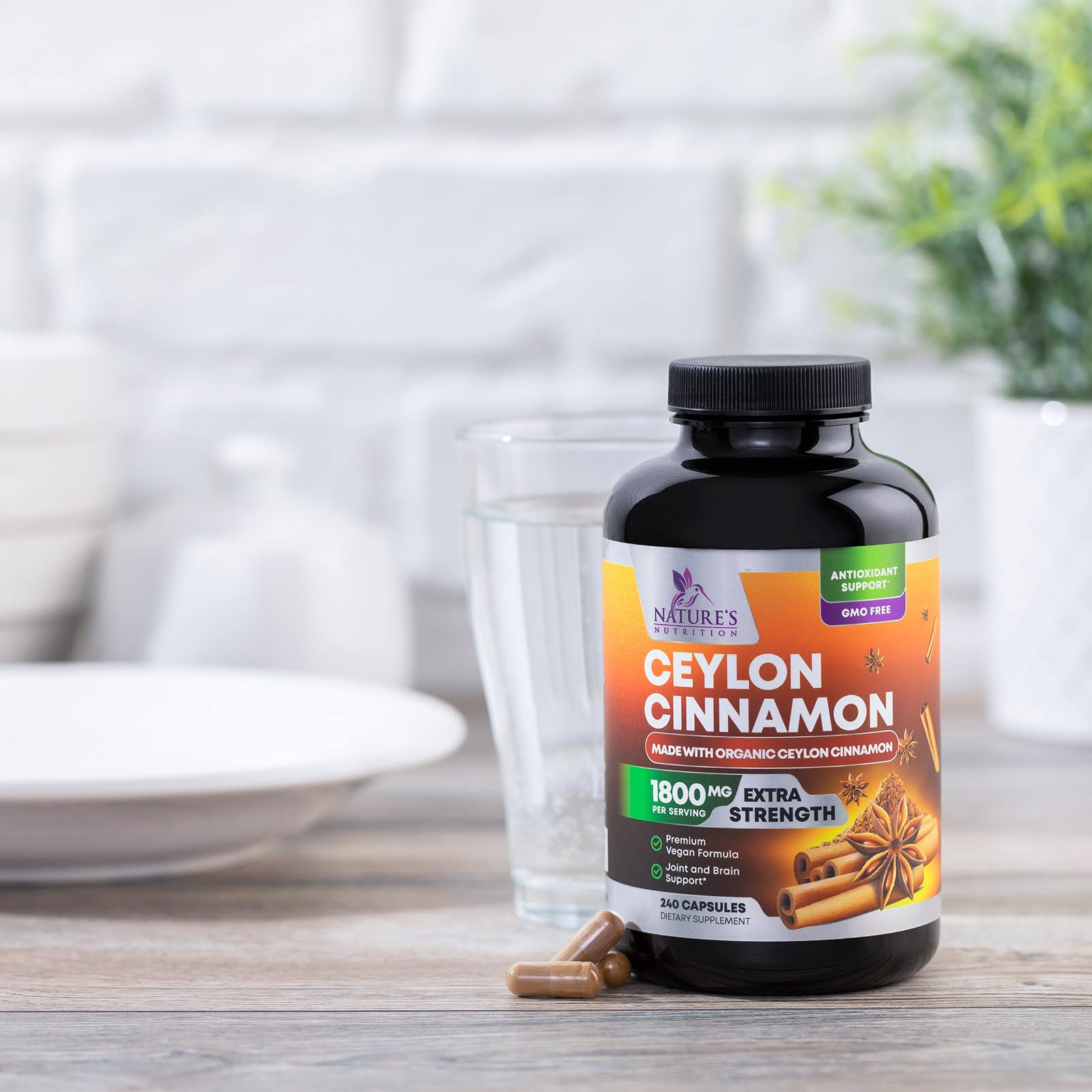 Foto 7 | Suplemento Nature's Nutrition con Canela de Ceilán 240 Cápsulas - Venta Internacional