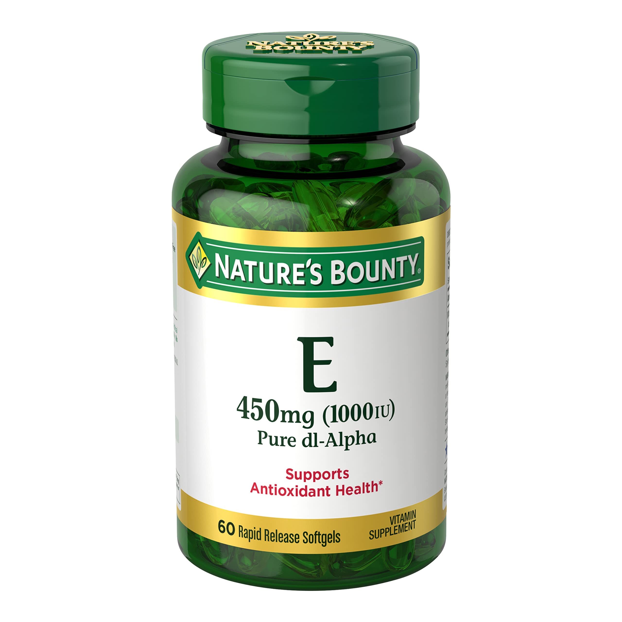 Suplemento de Vitamina E Nature's Bounty 1000 Ui Cápsulas Blandas 60 - Venta Internacional