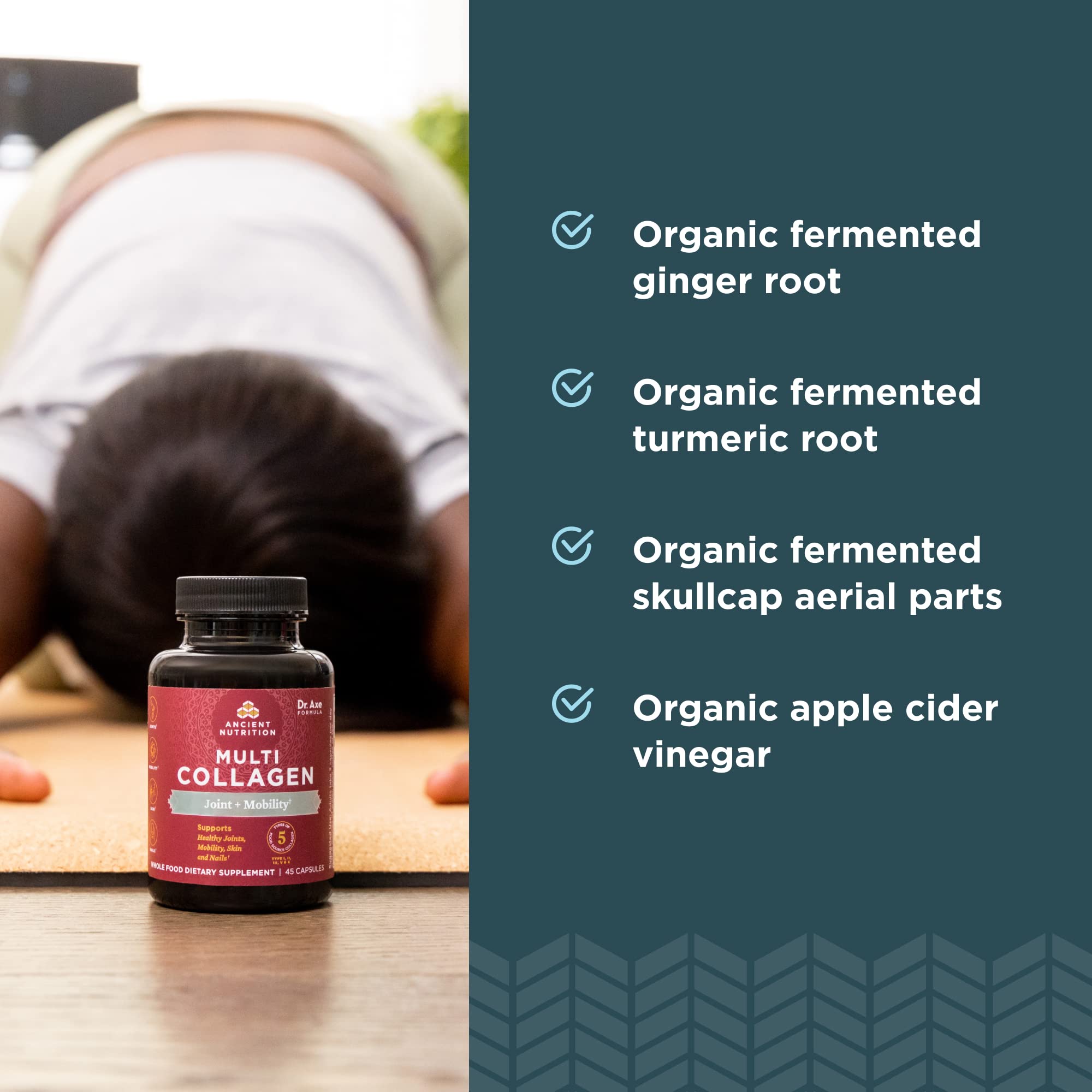 Foto 5 | Píldoras de Colágeno Ancient Nutrition Joint Support 45 Cápsulas - Venta Internacional