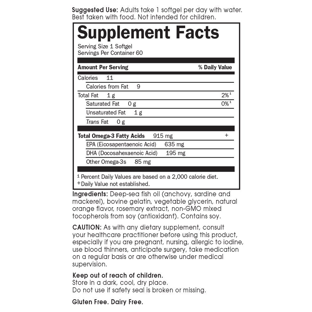 Foto 6 pulgar | Suplemento Garden Of Life de Aceite de Pescado Omega 3 Cardio 915 Mg - Venta Internacional