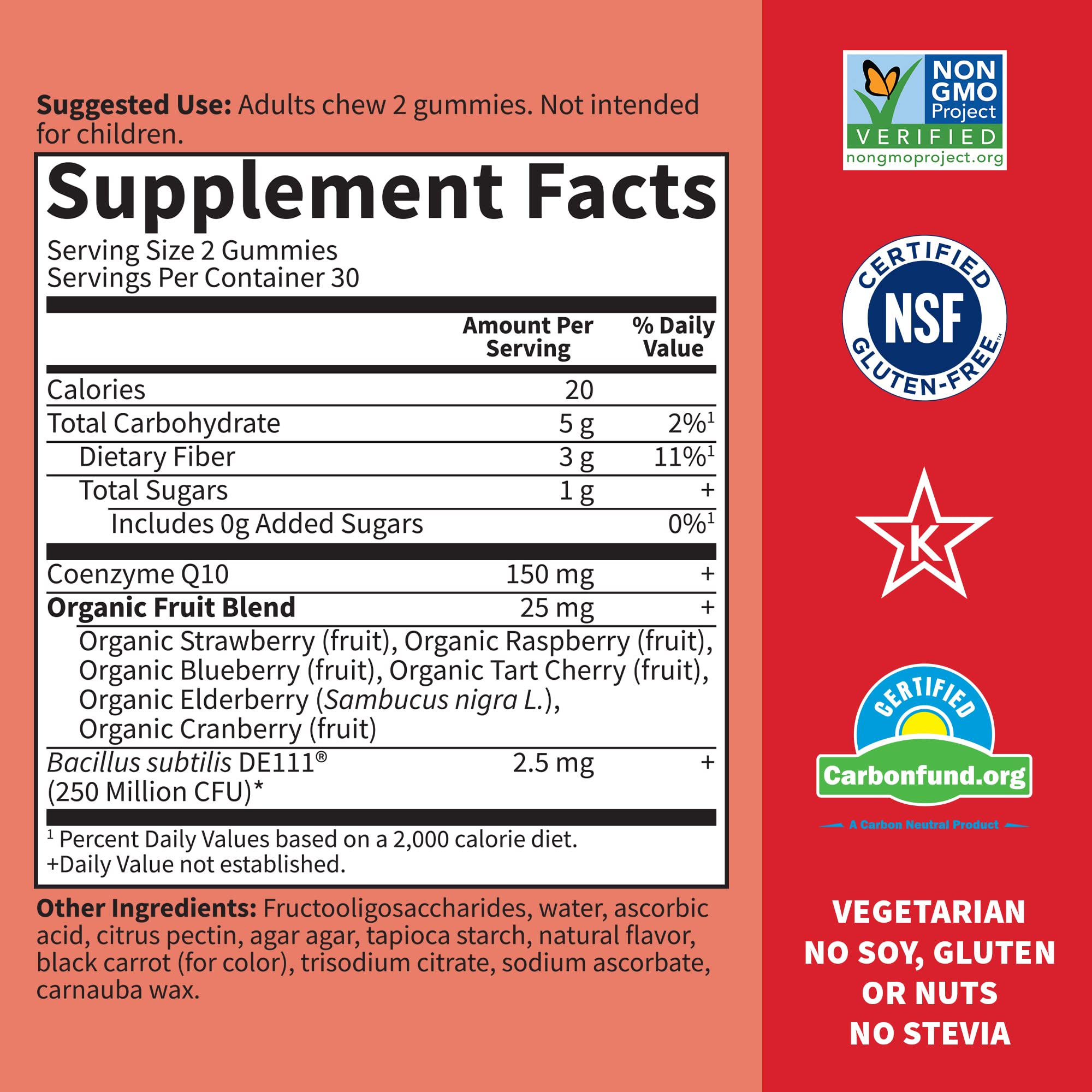 Foto 3 pulgar | Gomitas Garden Of Life Coq10 150 Mg con Prebióticos y Probióticos - Venta Internacional