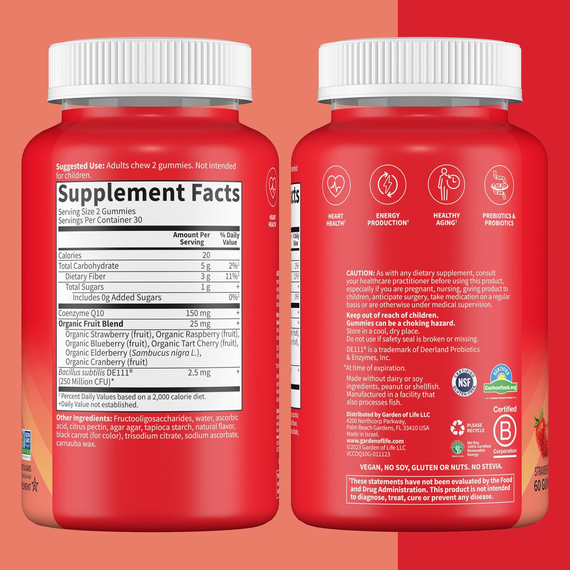 Foto 8 pulgar | Gomitas Garden Of Life Coq10 150 Mg con Prebióticos y Probióticos - Venta Internacional