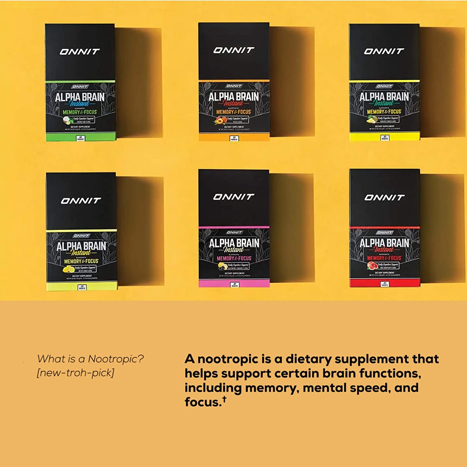 Foto 2 | Suplemento Onnit Alpha Brain Instant 30 Tabletas - Venta Internacional