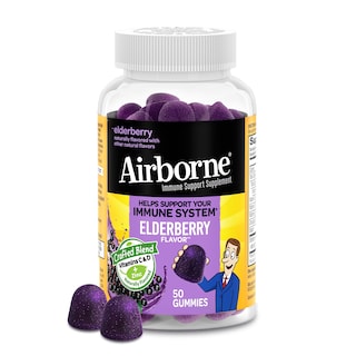 Foto 1 | Gomitas Airborne Elderberry Zinc y Vitamina C 50 G para Adultos - Venta Internacional