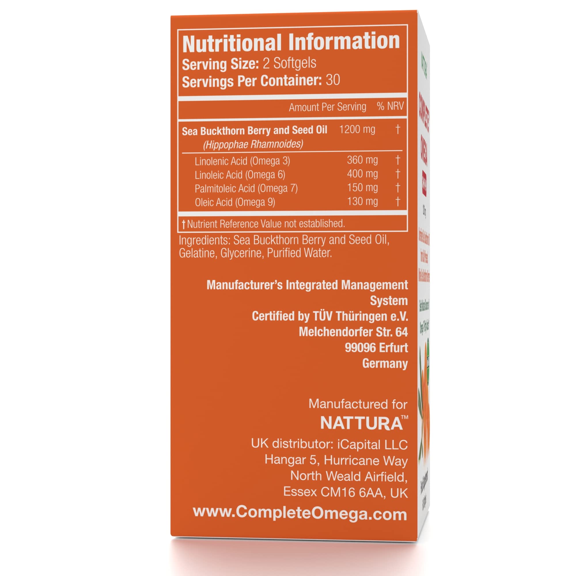 Foto 5 pulgar | Suplemento de Aceite de Espino Amarillo Nattura Complete Omega 3-6-7-9 - Venta Internacional