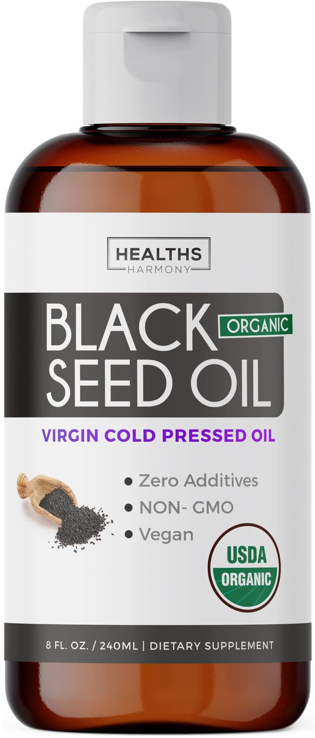 Foto 2 pulgar | Aceite de Semillas de Comino Negro Healths Harmony Organic 240 Ml Prensado En Frío - Venta Internacional