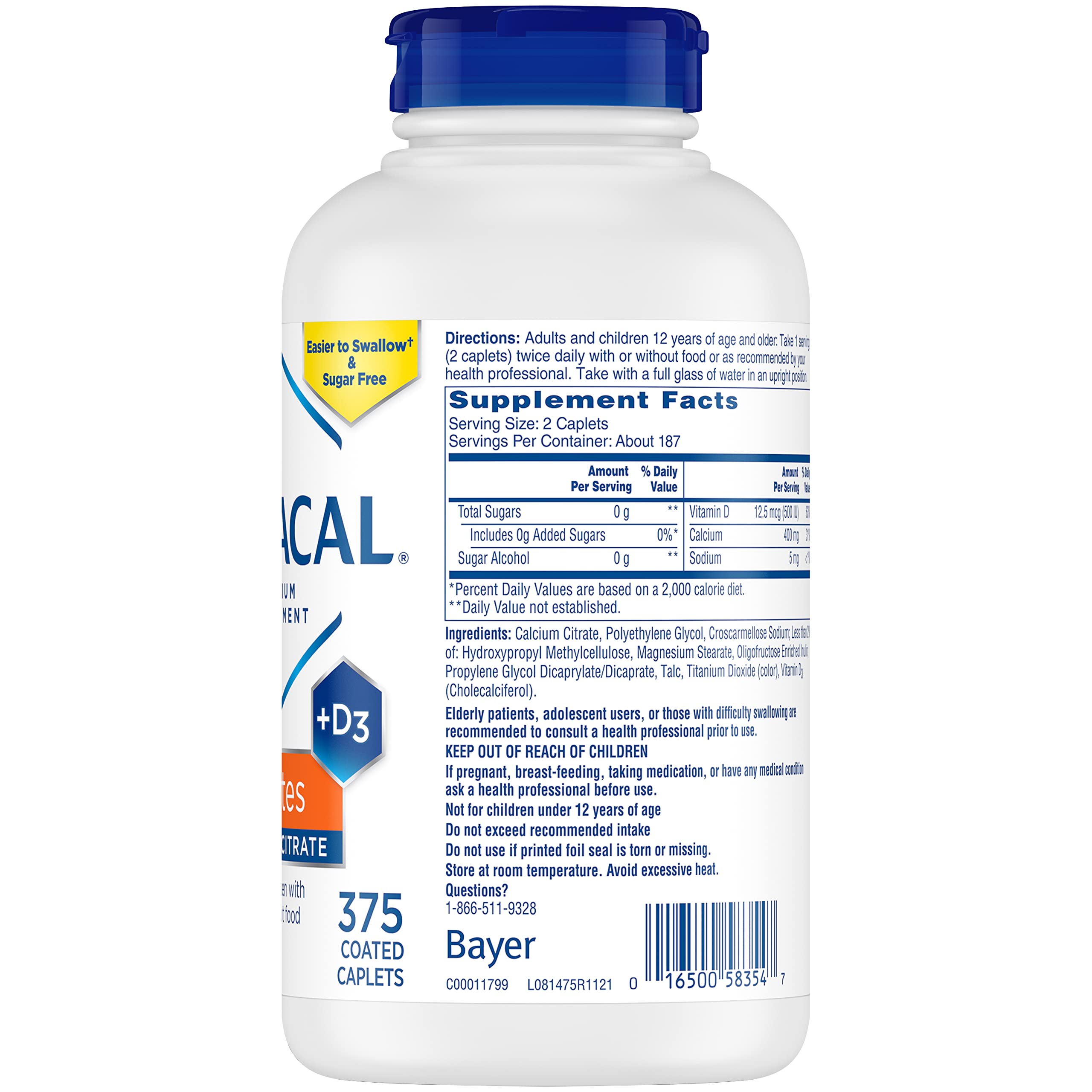 Foto 7 pulgar | Suplemento de Citrato de Calcio Citracal Petites 400 mg 375 Cápsulas - Venta Internacional