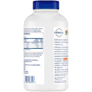 Foto 7 | Suplemento de Citrato de Calcio Citracal Petites 400 mg 375 Cápsulas - Venta Internacional
