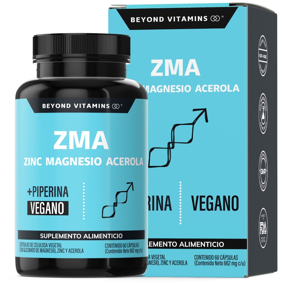 Foto 2 pulgar | Suplemento Alimenticio Zma Zinc Magnesio Acerola Y Pimienta Negra Beyond Vitamins 60 Cápsulas