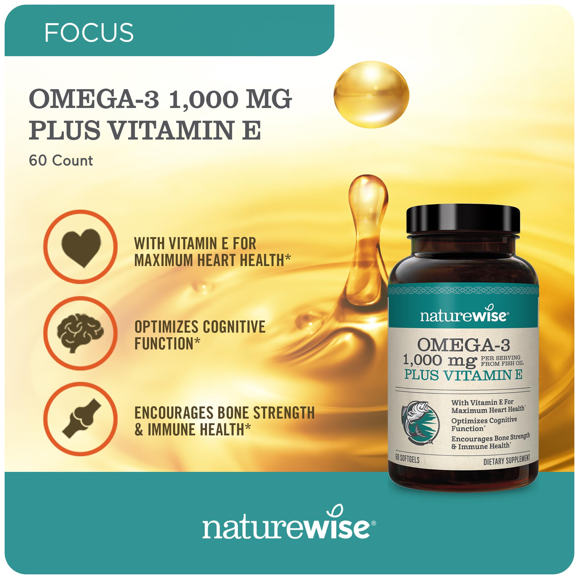 Foto 6 pulgar | Aceite de Pescado Omega 3 Extra Fuerte Supplement Naturewise 180 Cápsulas Blandas - Venta Internacional
