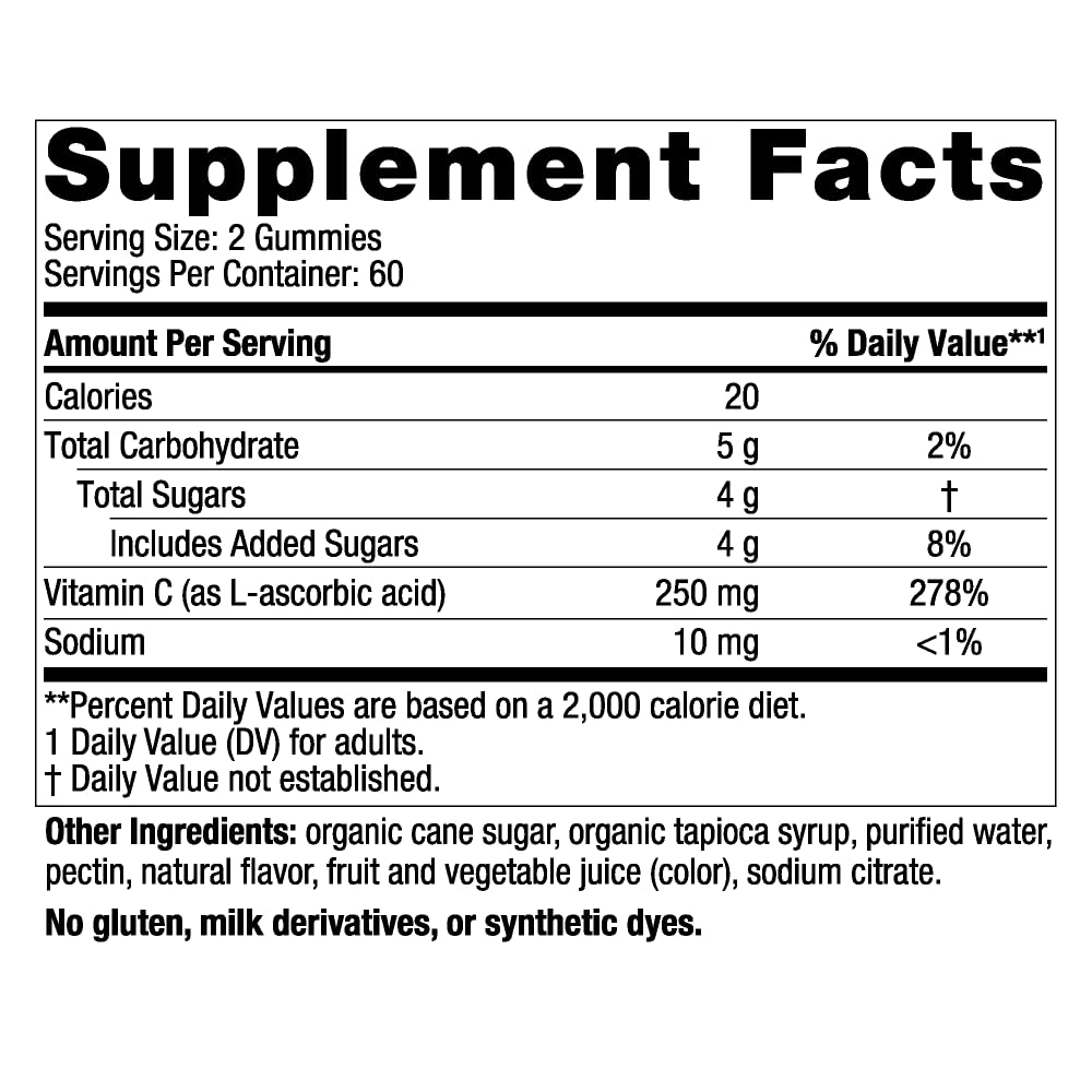 Foto 3 pulgar | Gomitas de Vitamina C Nordic Naturals Tarta de Mandarina 250 mg 120 gomitas - Venta Internacional