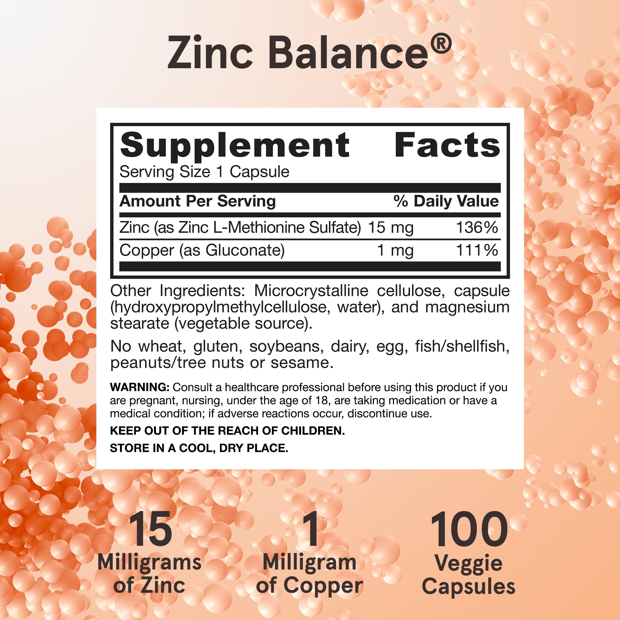 Foto 7 pulgar | Suplemento Jarrow Formulas Zinc Balance de 15 Mg con Cobre 100 Porciones - Venta Internacional