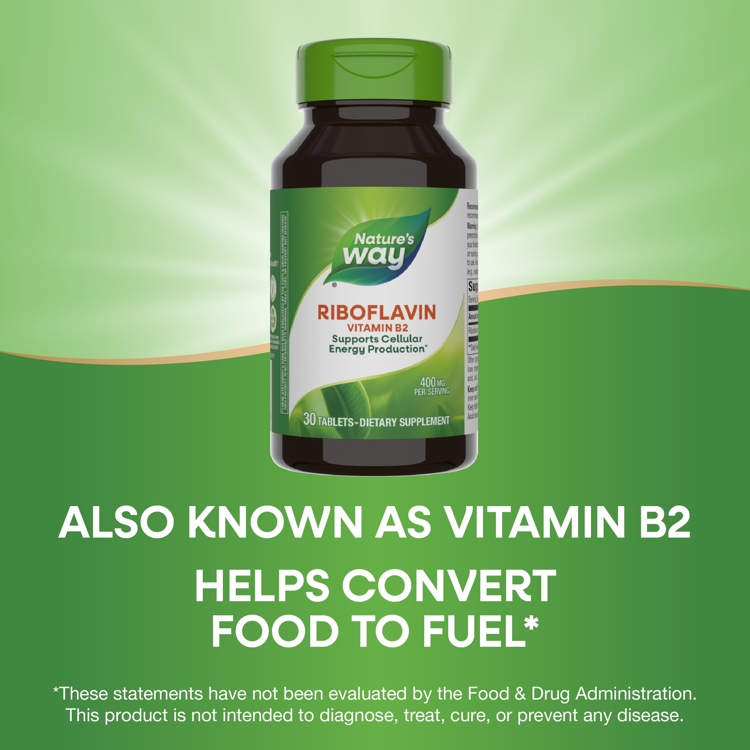 Foto 6 pulgar | Suplemento Nature's Way con Riboflavina y Vitamina B2 30 Comprimidos - Venta Internacional