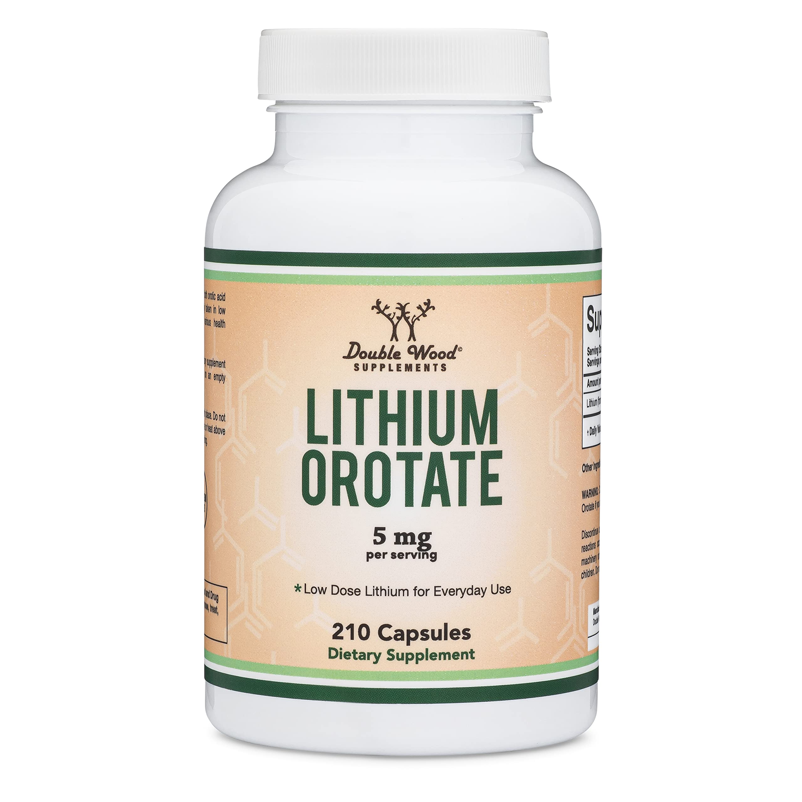 Foto 4 | Suplemento Double Wood Supplements Orotato de Litio 210 Cápsulas-Venta Internacional