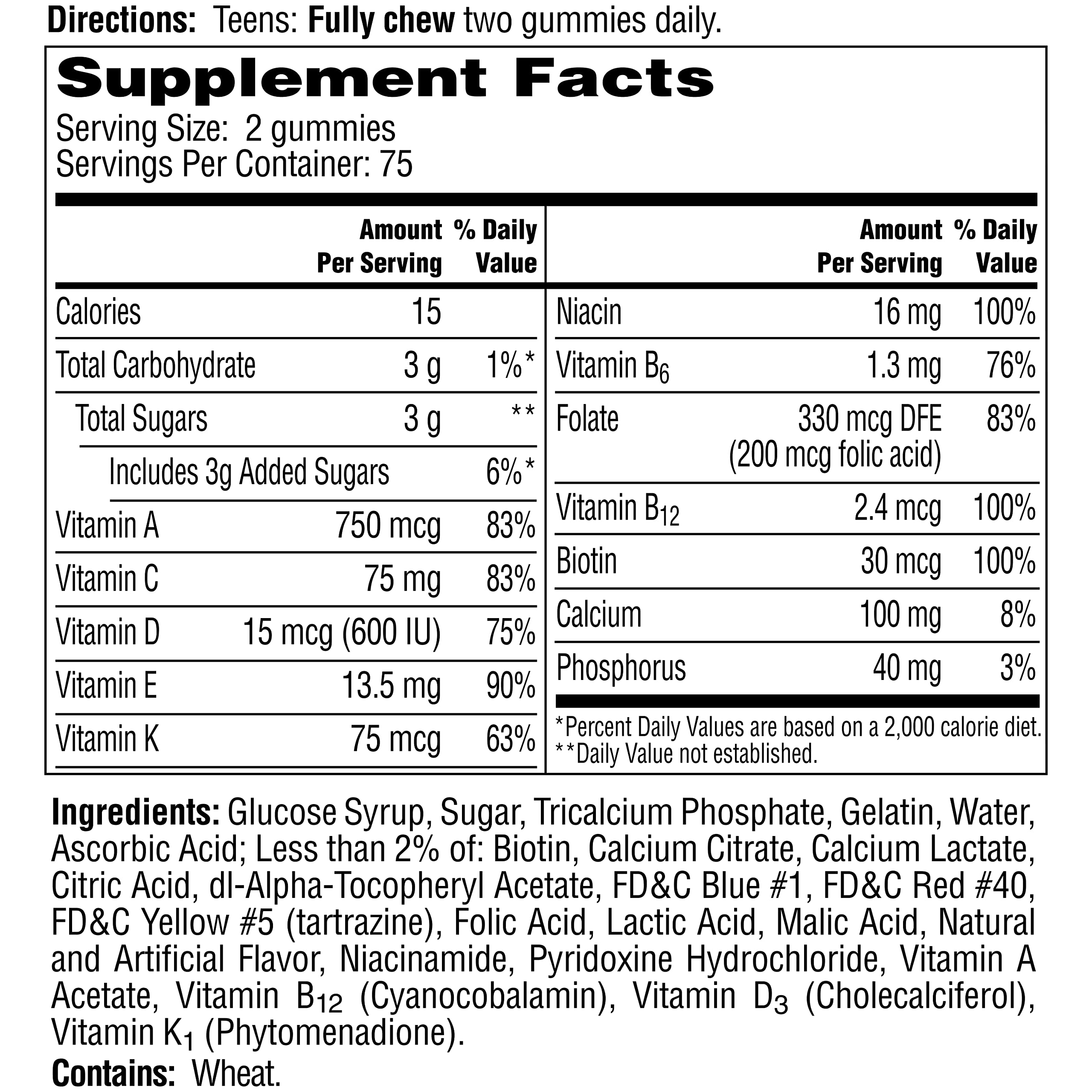 Foto 5 | Gomitas Multivitamínicas One a Day Teen For Him 150 Unidades - Venta Internacional