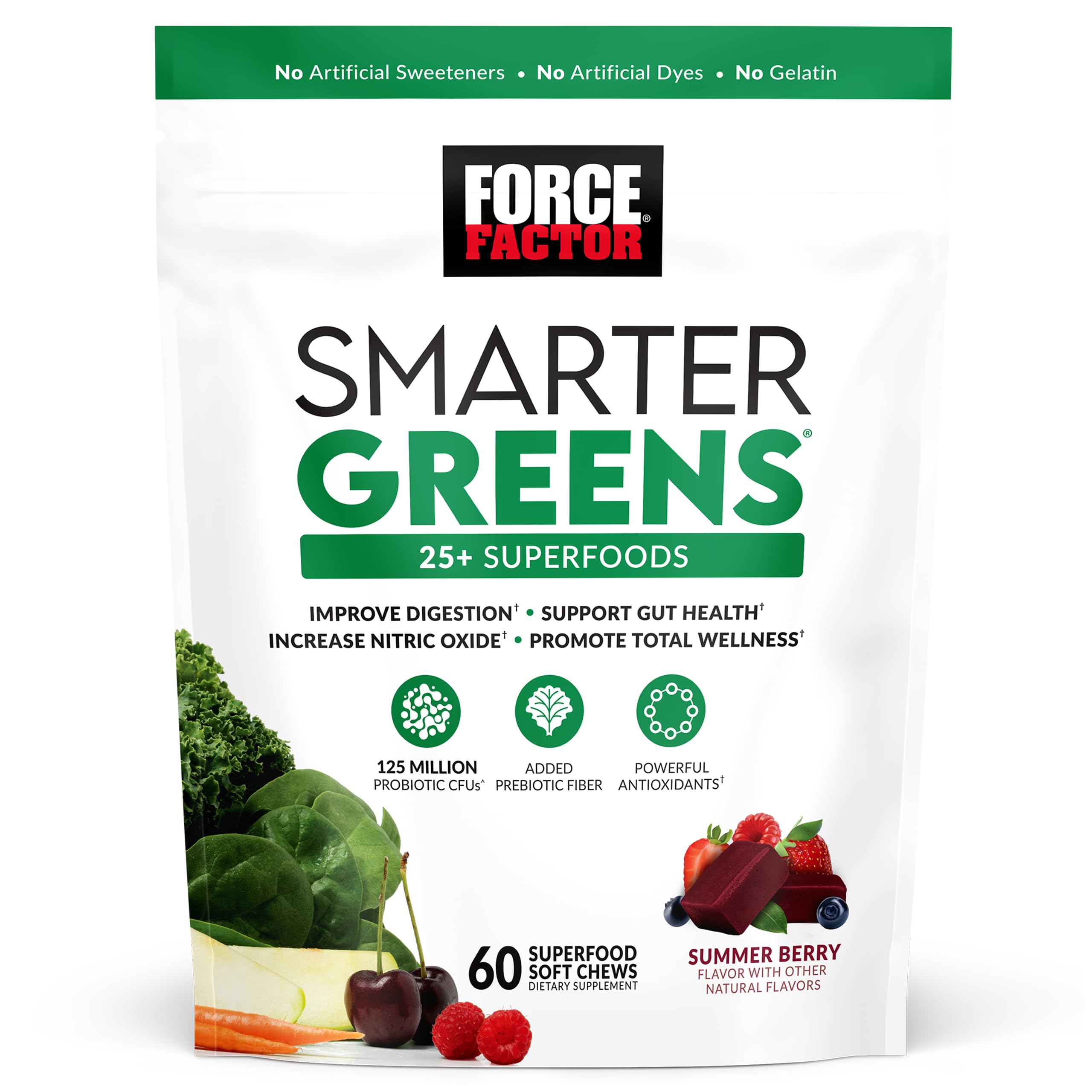 Foto 1 | Suplemento Force Factor Smarter Greens 60 Tabletas-Venta Internacional