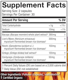Foto 2 | Suplemento Host Defense Mycobotanicals Brain 60 Cápsulas - Venta Internacional.