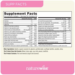Foto 5 | Suplemento de Vitamina Naturewise para Cabello Piel y Uñas 150 Cápsulas Blandas - Venta Internacional