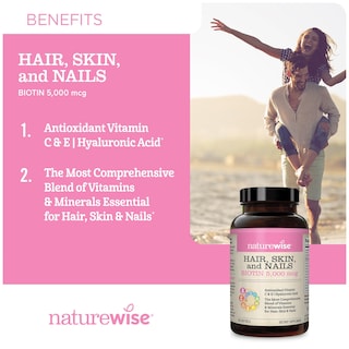 Foto 6 | Suplemento de Vitamina Naturewise para Cabello Piel y Uñas 150 Cápsulas Blandas - Venta Internacional