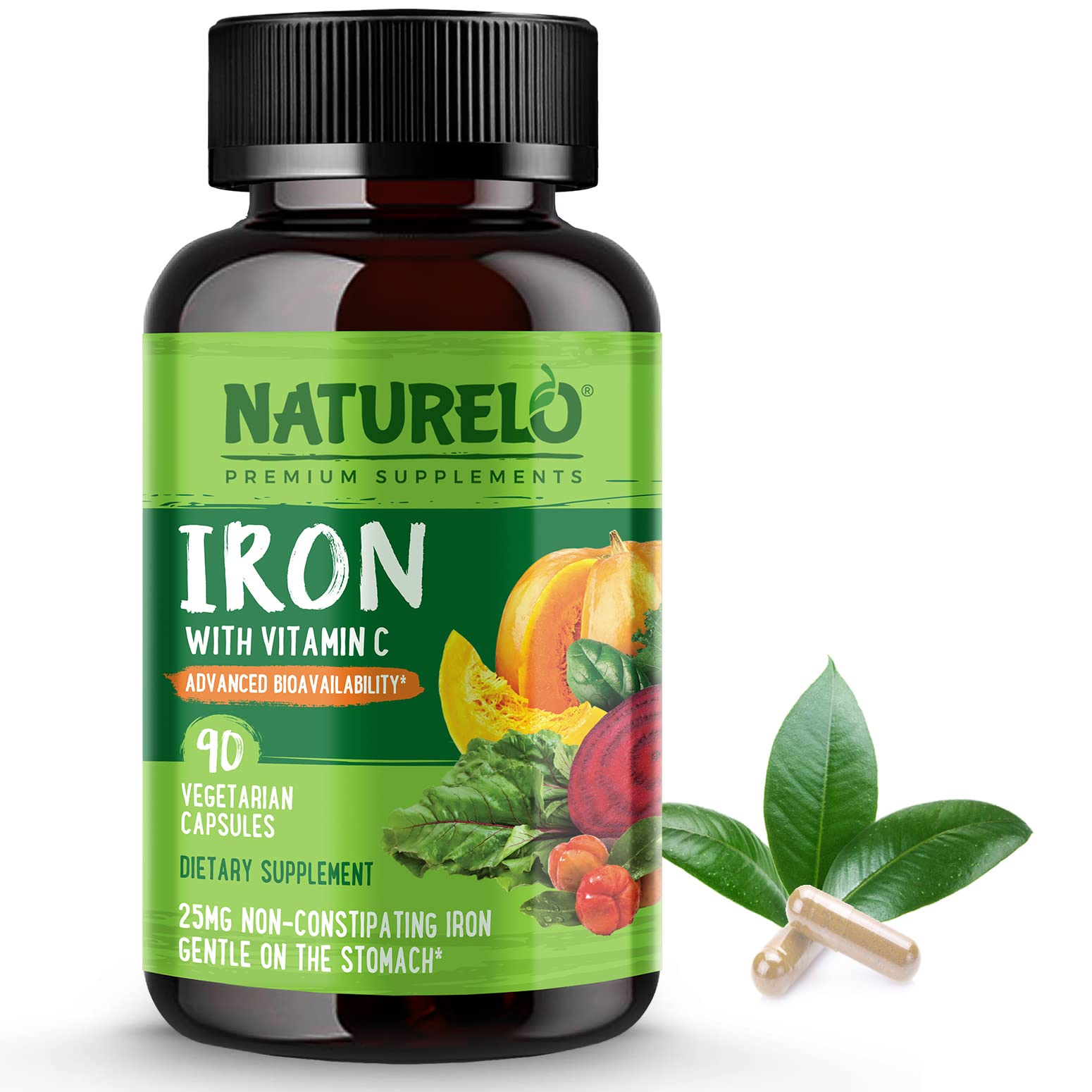 Suplemento Naturelo Vegan Hierro con Vitamina C 90 Minicápsulas - Venta Internacional